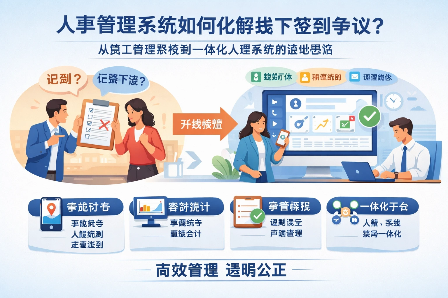 人事管理系统如何化解线下签到争议？从员工管理系统到一体化人事系统的落地思路