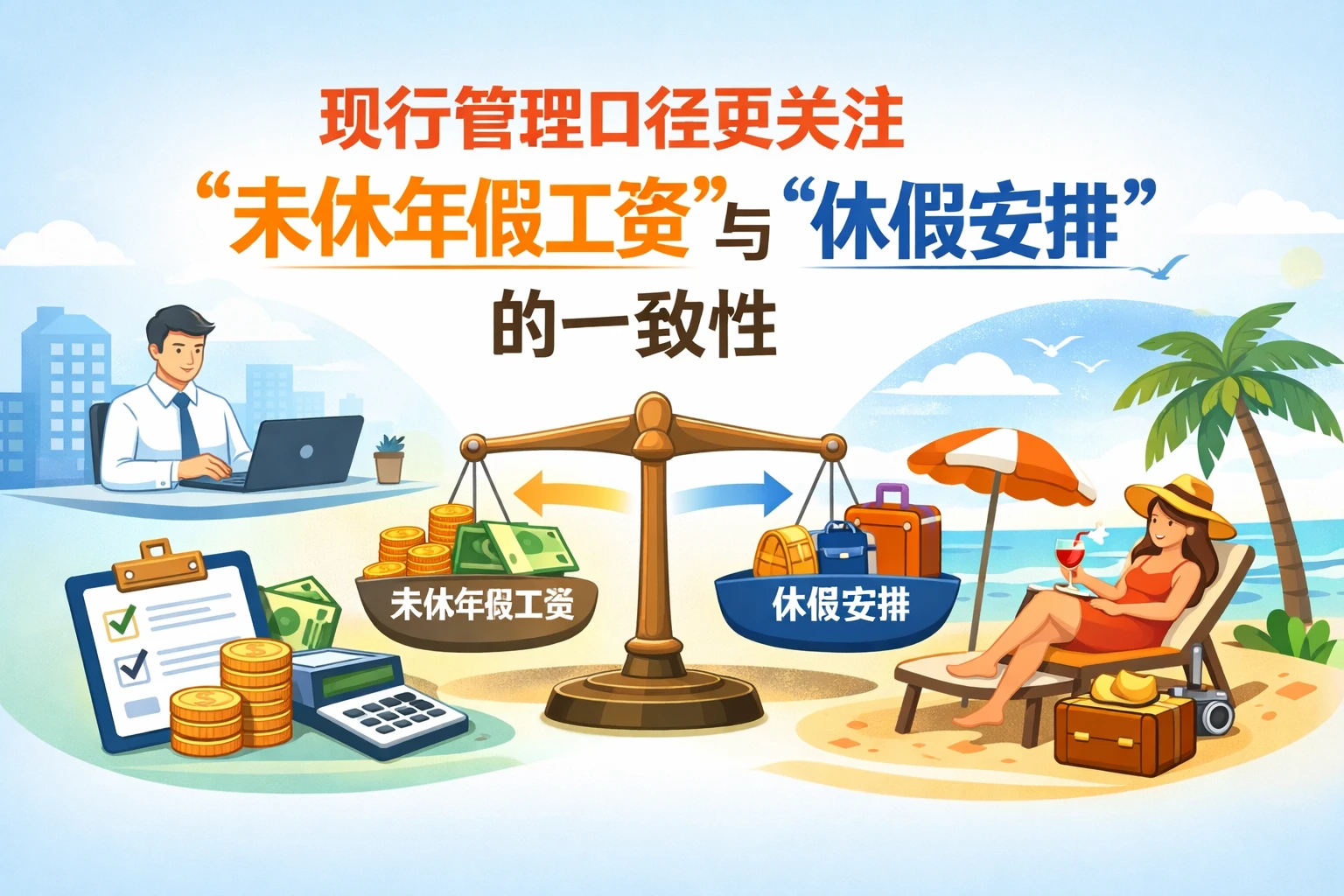 现行管理口径更关注“未休年假工资”与“休假安排”的一致性