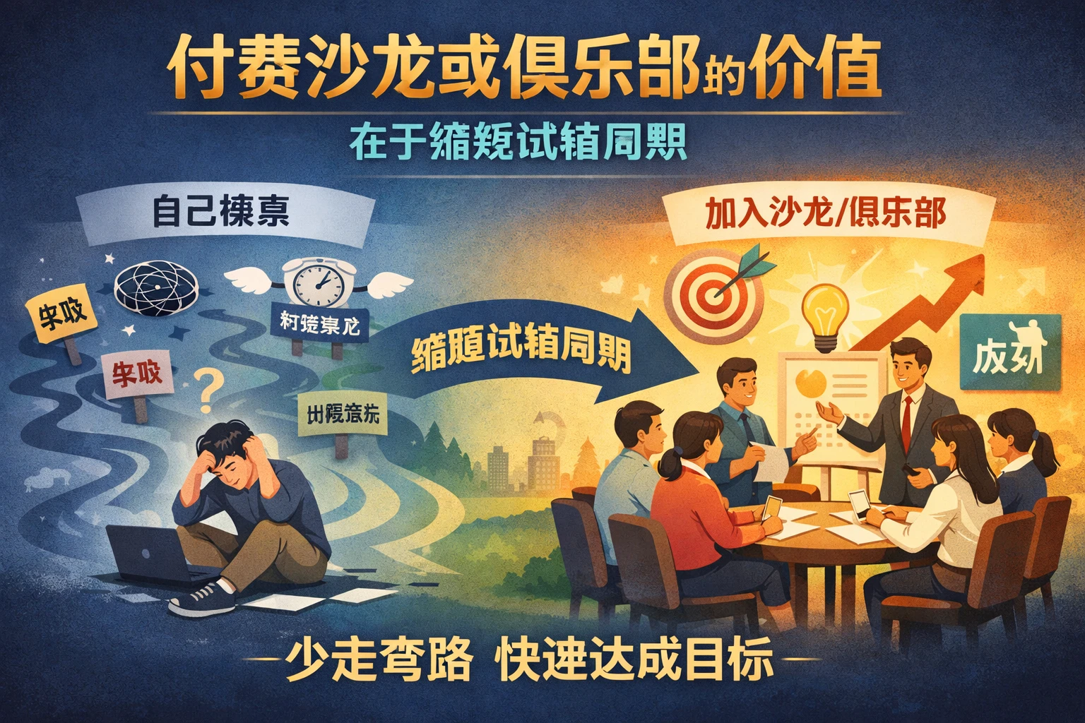 付费沙龙或俱乐部的价值,在于缩短试错周期