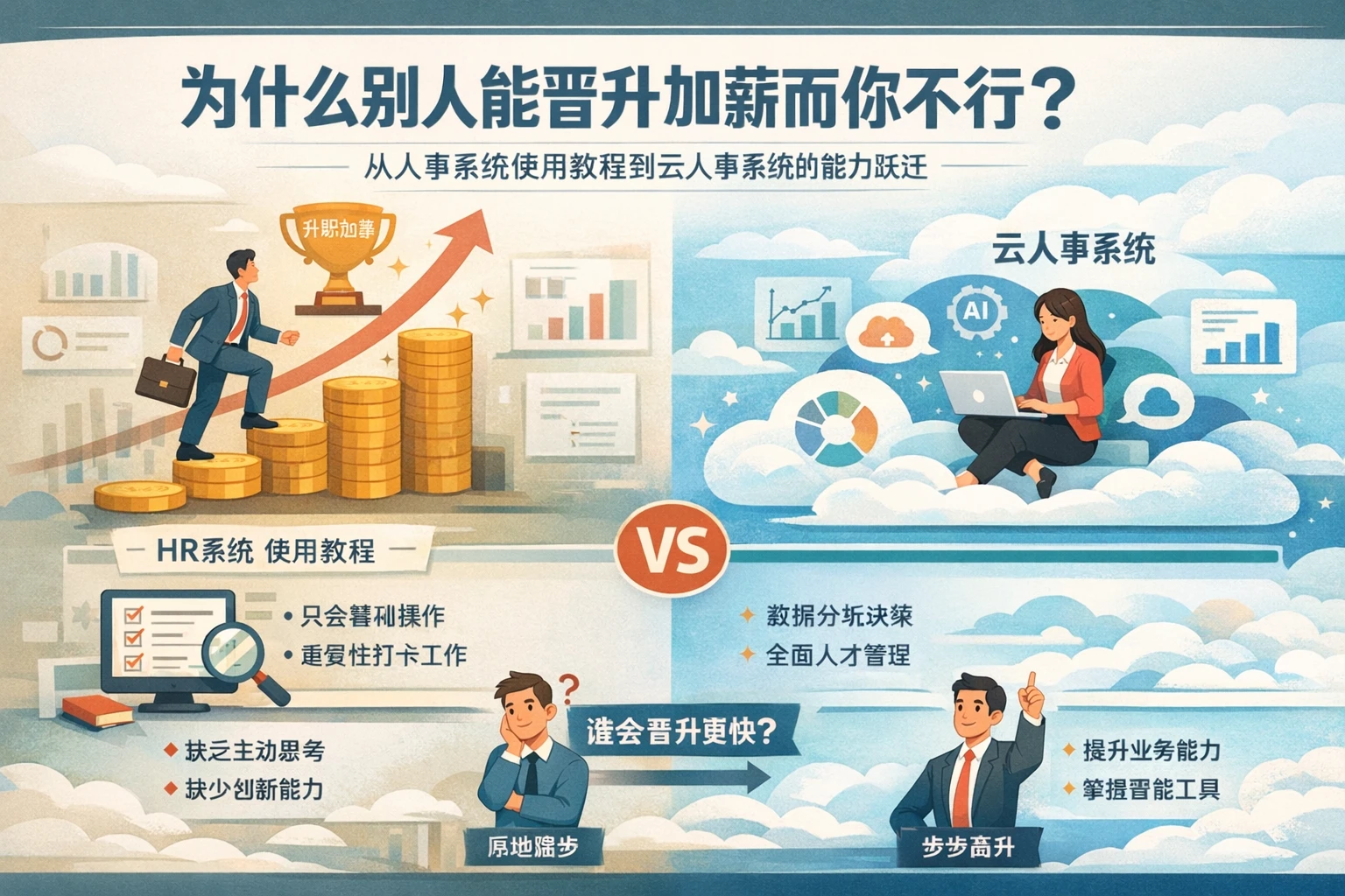 人力资源管理系统视角下,为什么别人能晋升加薪而你不行?从人事系统使用教程到云人事系统的能力跃迁
