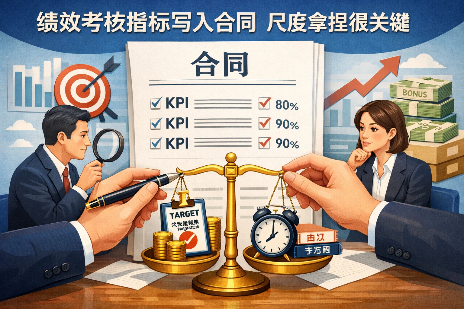 绩效考核指标写入合同，尺度拿捏很关键