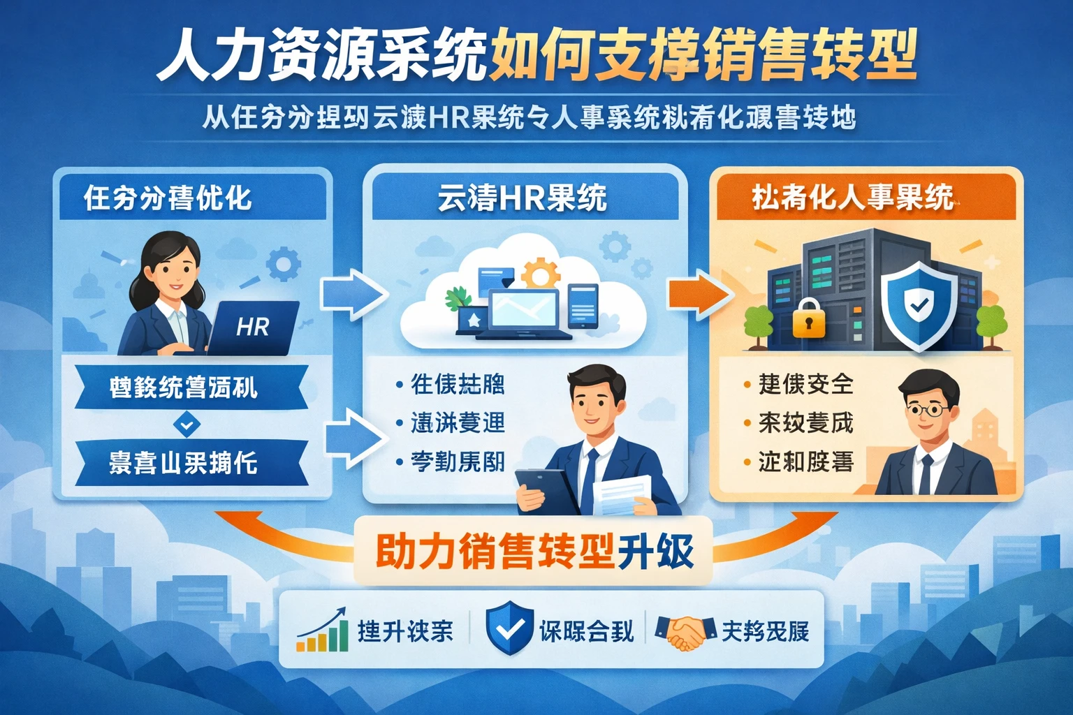 人力资源系统如何支撑销售转型：从任务分担到云端HR系统与人事系统私有化部署落地