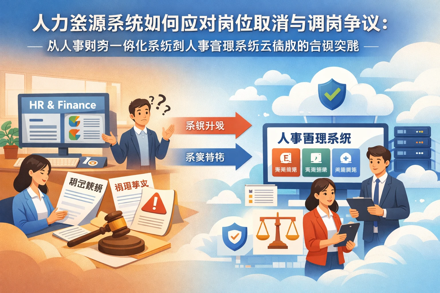 人力资源系统如何应对岗位取消与调岗争议：从人事财务一体化系统到人事管理系统云端版的合规实践