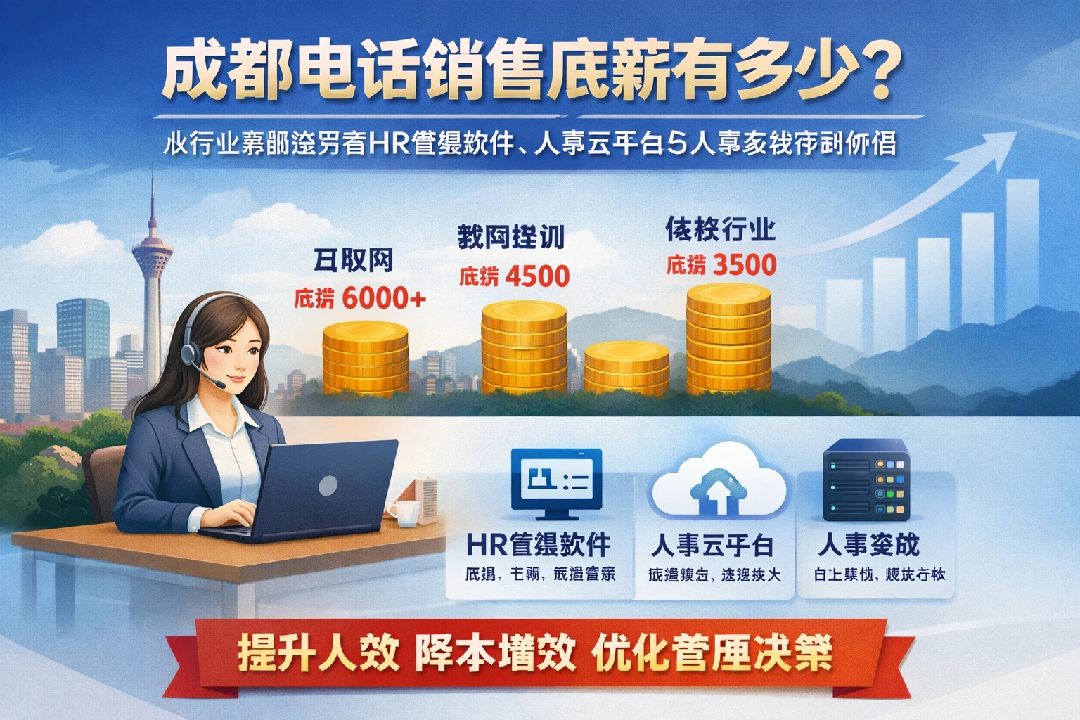 成都电话销售底薪有多少？从行业薪酬差异看HR管理软件、人事云平台与人事系统评测价值