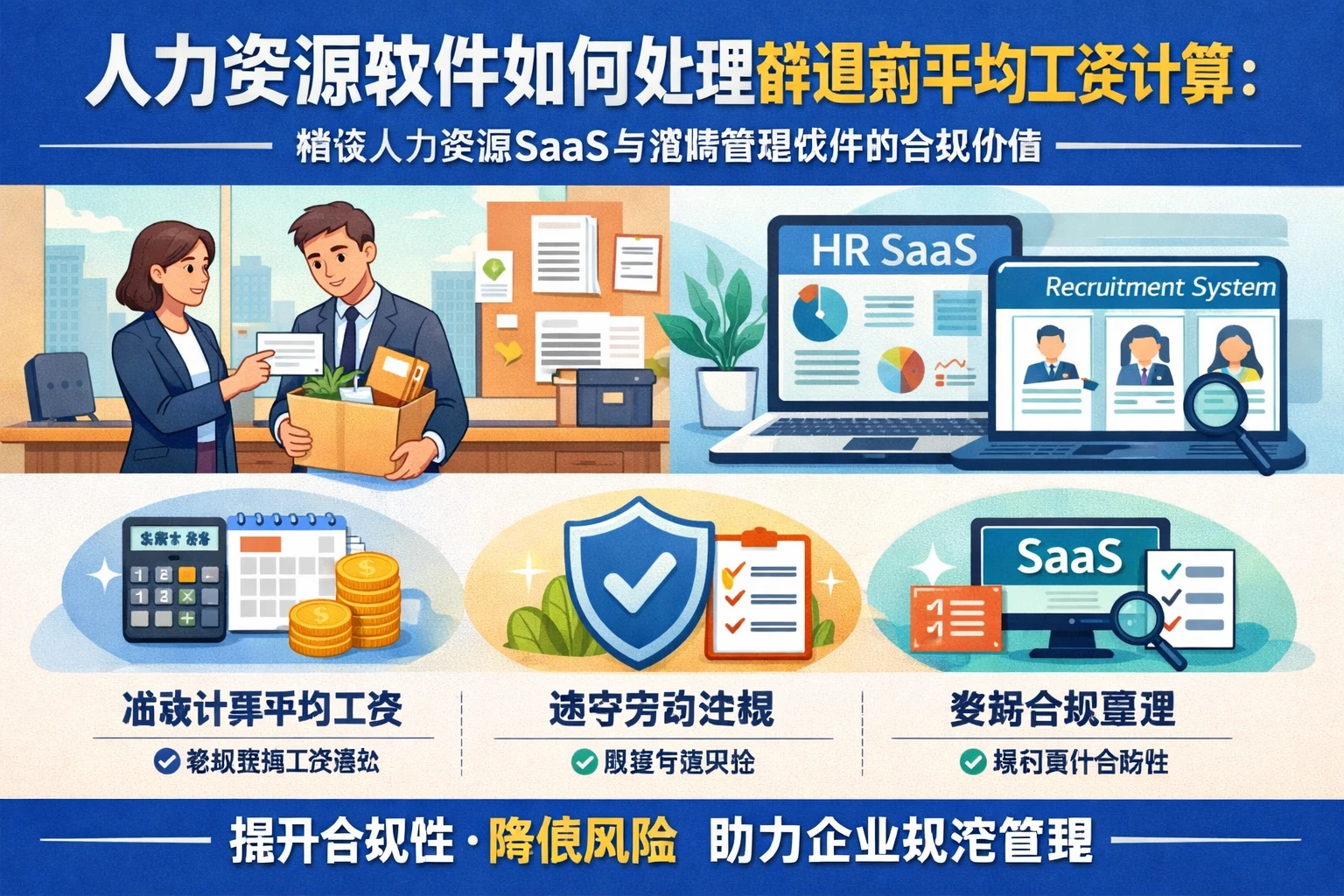 人力资源软件如何处理辞退前平均工资计算：兼谈人力资源SaaS与招聘管理软件的合规价值