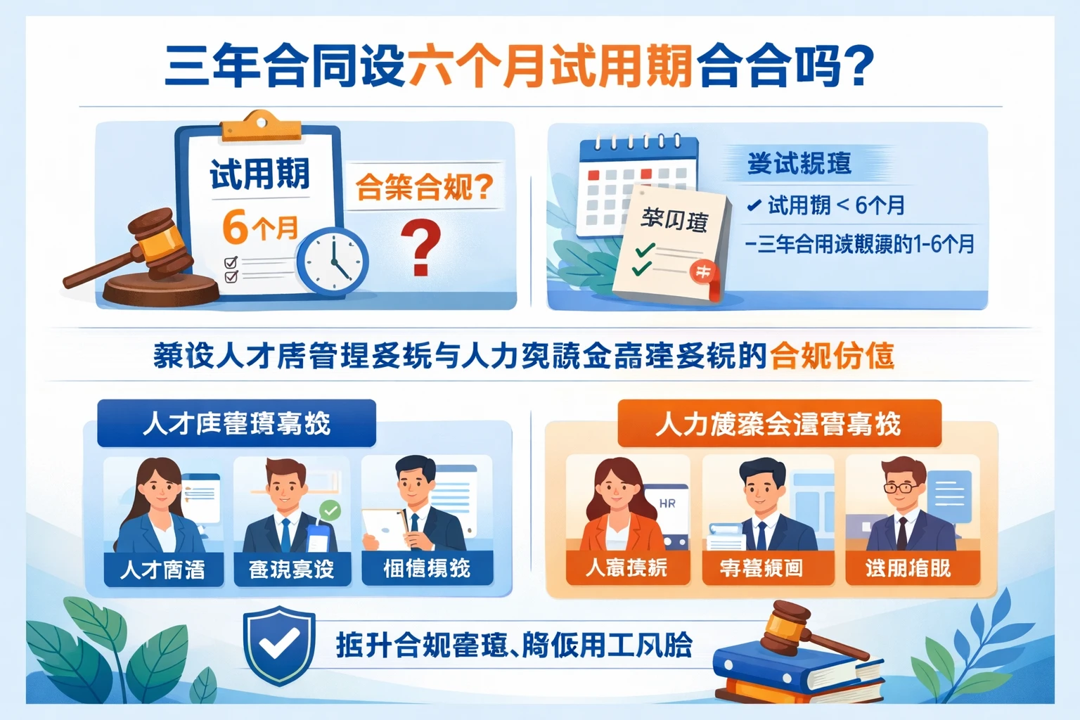 人事管理软件视角下，三年合同设六个月试用期合法吗？兼谈人才库管理系统与人力资源全流程系统的合规价值