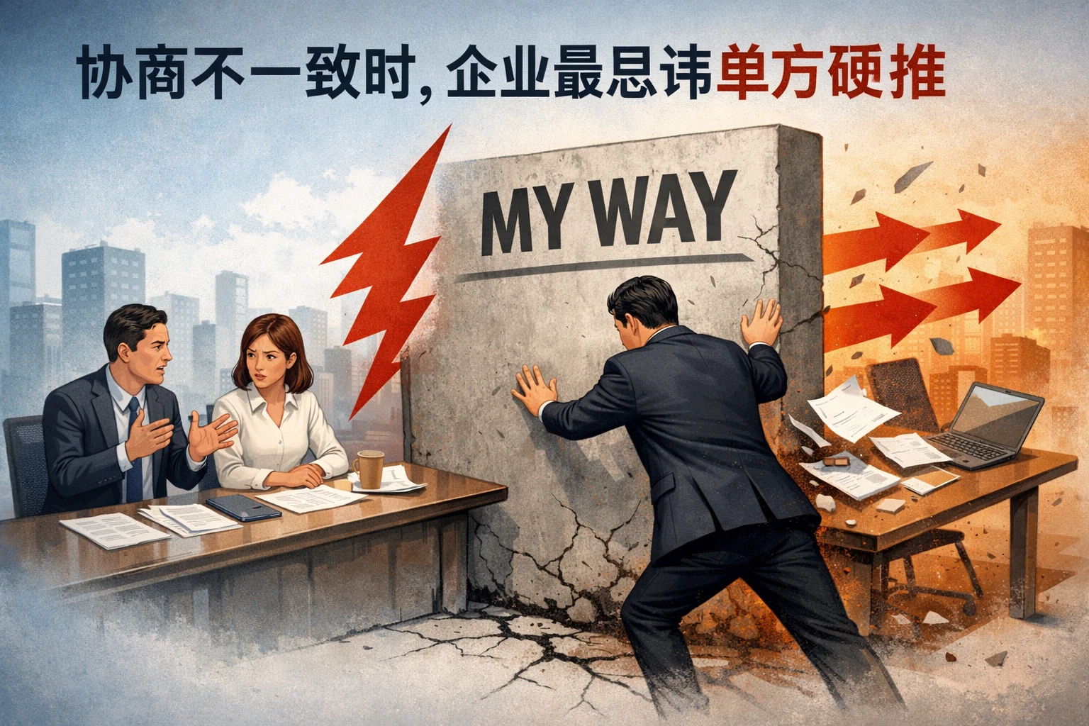 协商不一致时,企业最忌讳单方硬推