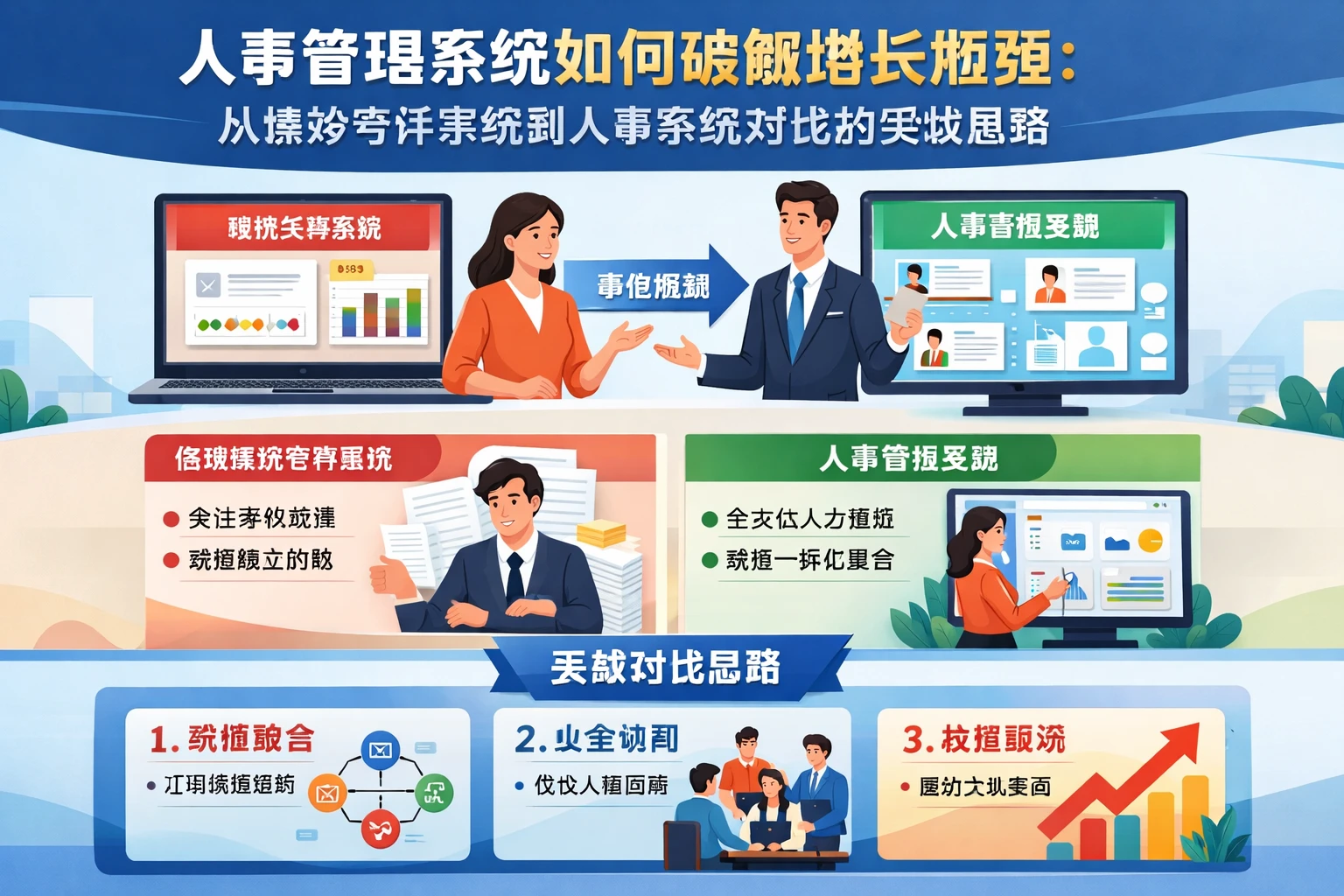 人事管理系统如何破解增长瓶颈：从绩效考评系统到人事系统对比的实战思路