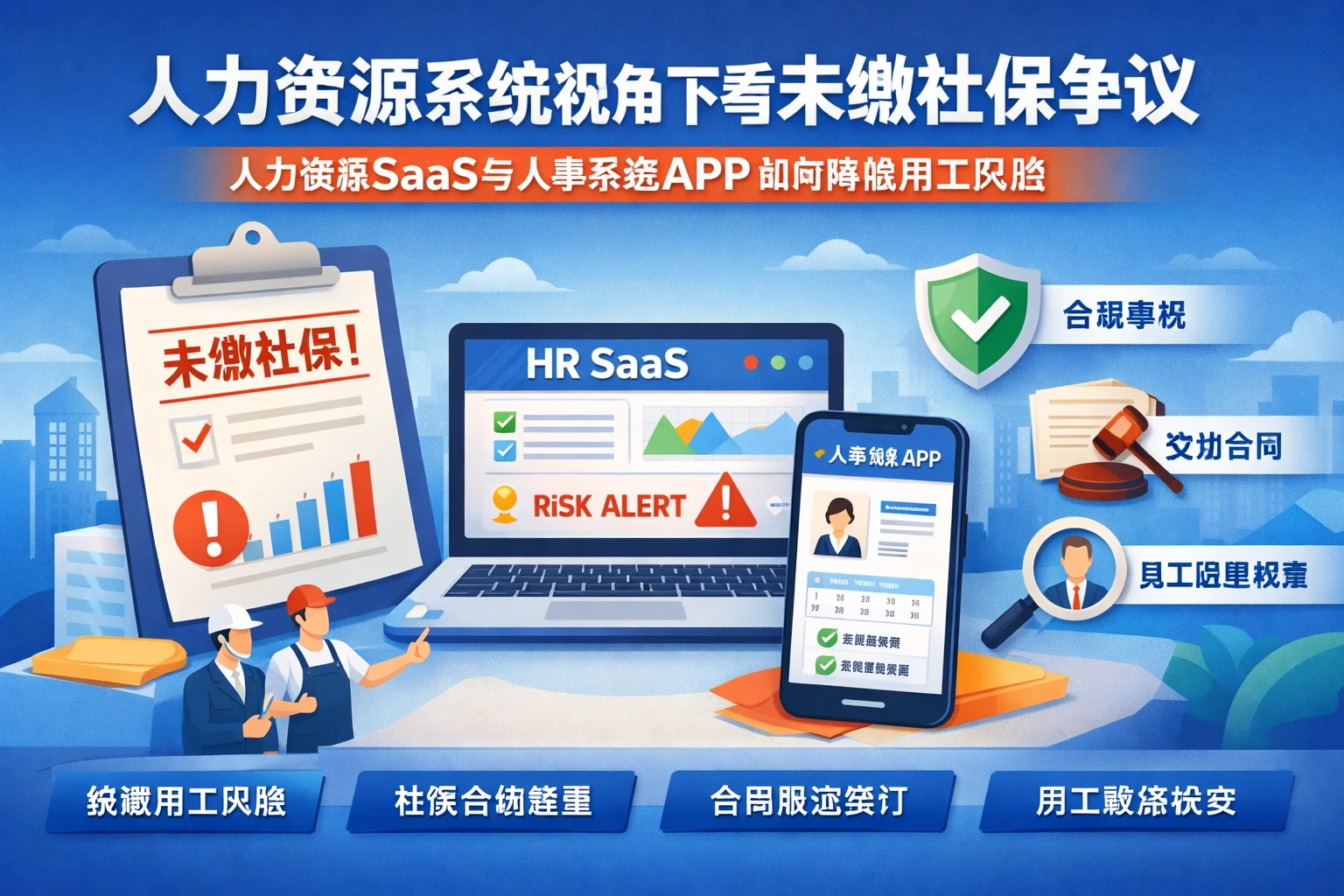 人力资源系统视角下看未缴社保争议：人力资源SaaS与人事系统APP如何降低用工风险