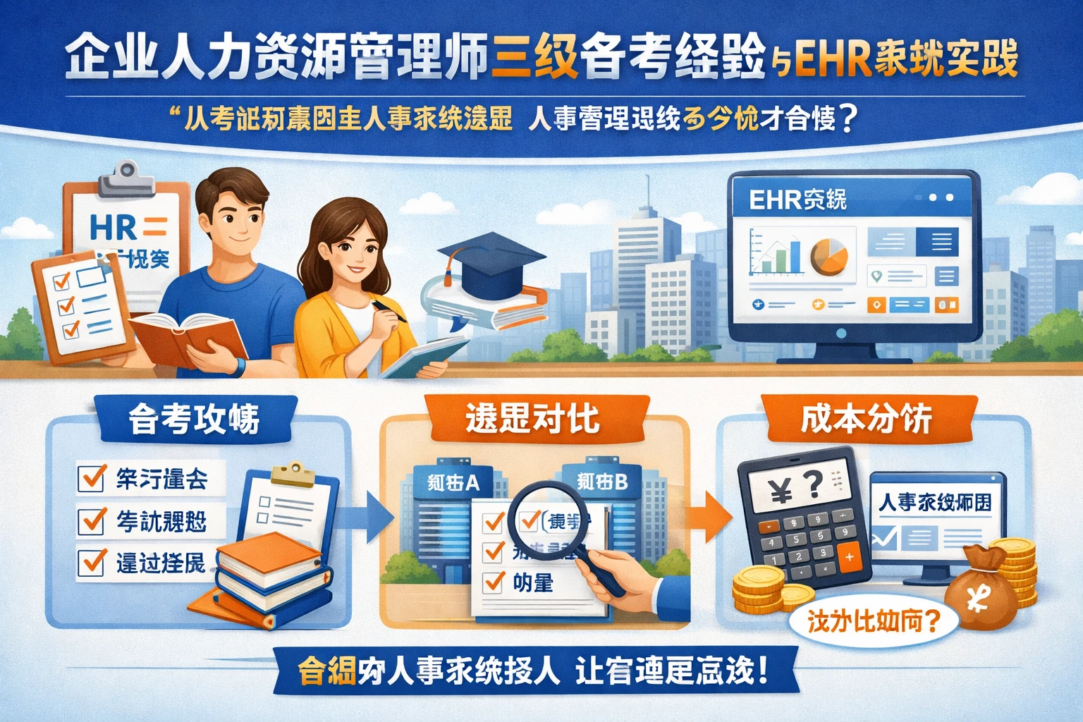 企业人力资源管理师三级备考经验与ehr系统实践：从考证到集团型人事系统选型，人事管理系统多少钱才合理