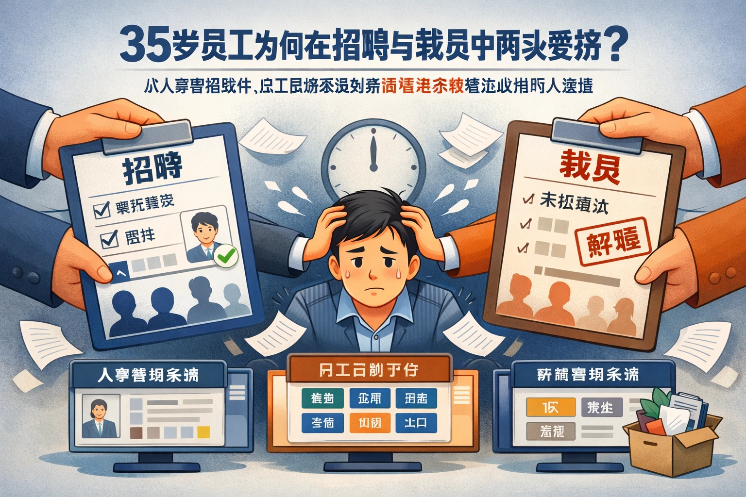 35岁员工为何在招聘与裁员中两头受挤？从人事管理软件、员工自助系统到薪酬管理系统看企业用人逻辑