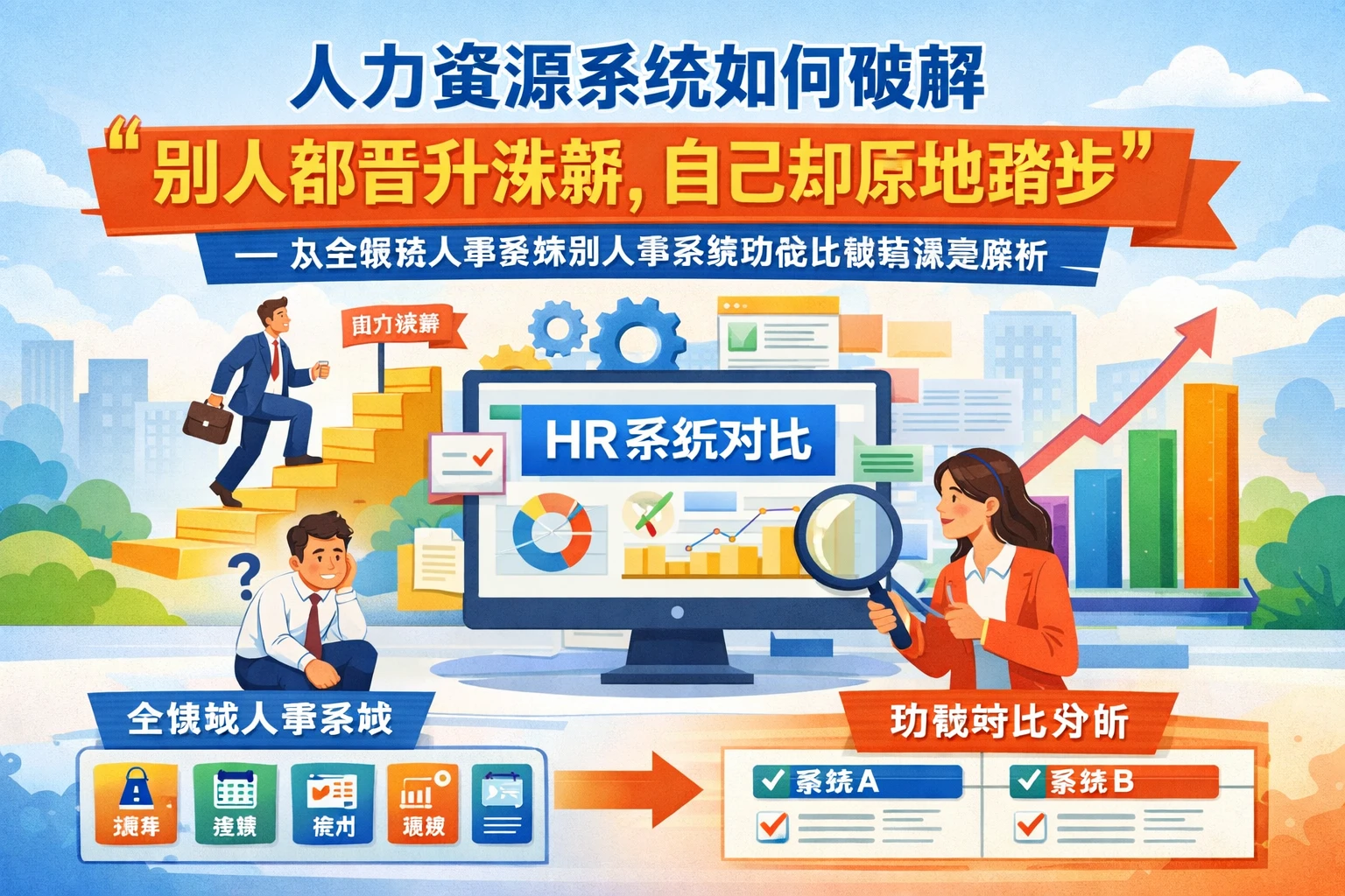 人力资源系统如何破解“别人都晋升涨薪，自己却原地踏步”——从全模块人事系统到人事系统功能比较的深度解析