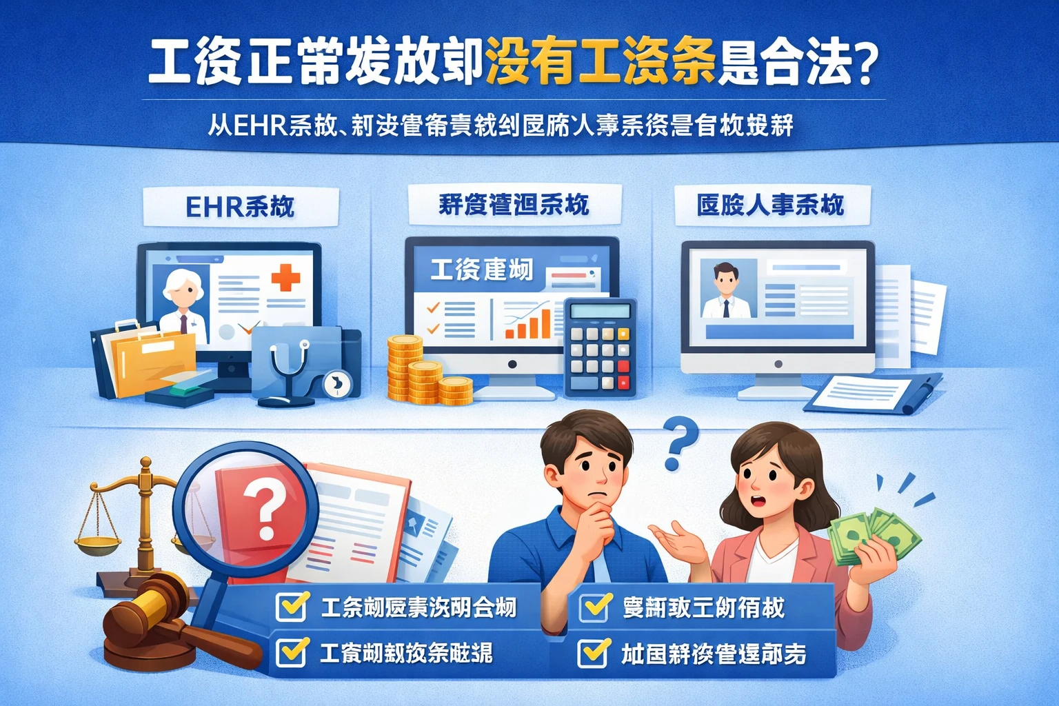 工资正常发放却没有工资条是否合法?从ehr系统、薪资管理系统到医院人事系统看合规发薪