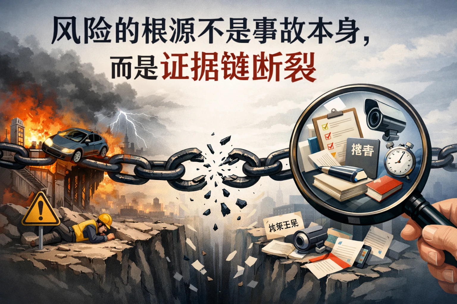 风险的根源不是事故本身，而是证据链断裂