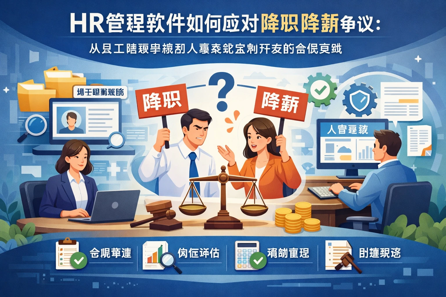 HR管理软件如何应对降职降薪争议：从员工档案系统到人事系统定制开发的合规实践