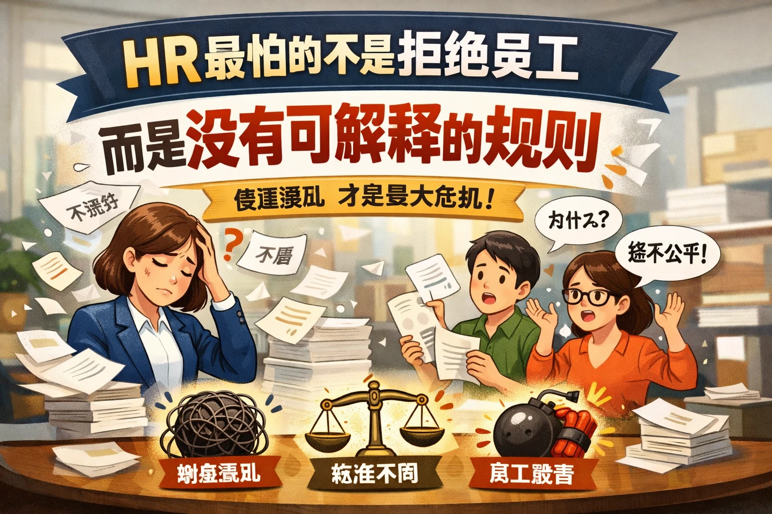 HR最怕的不是拒绝员工，而是没有可解释的规则