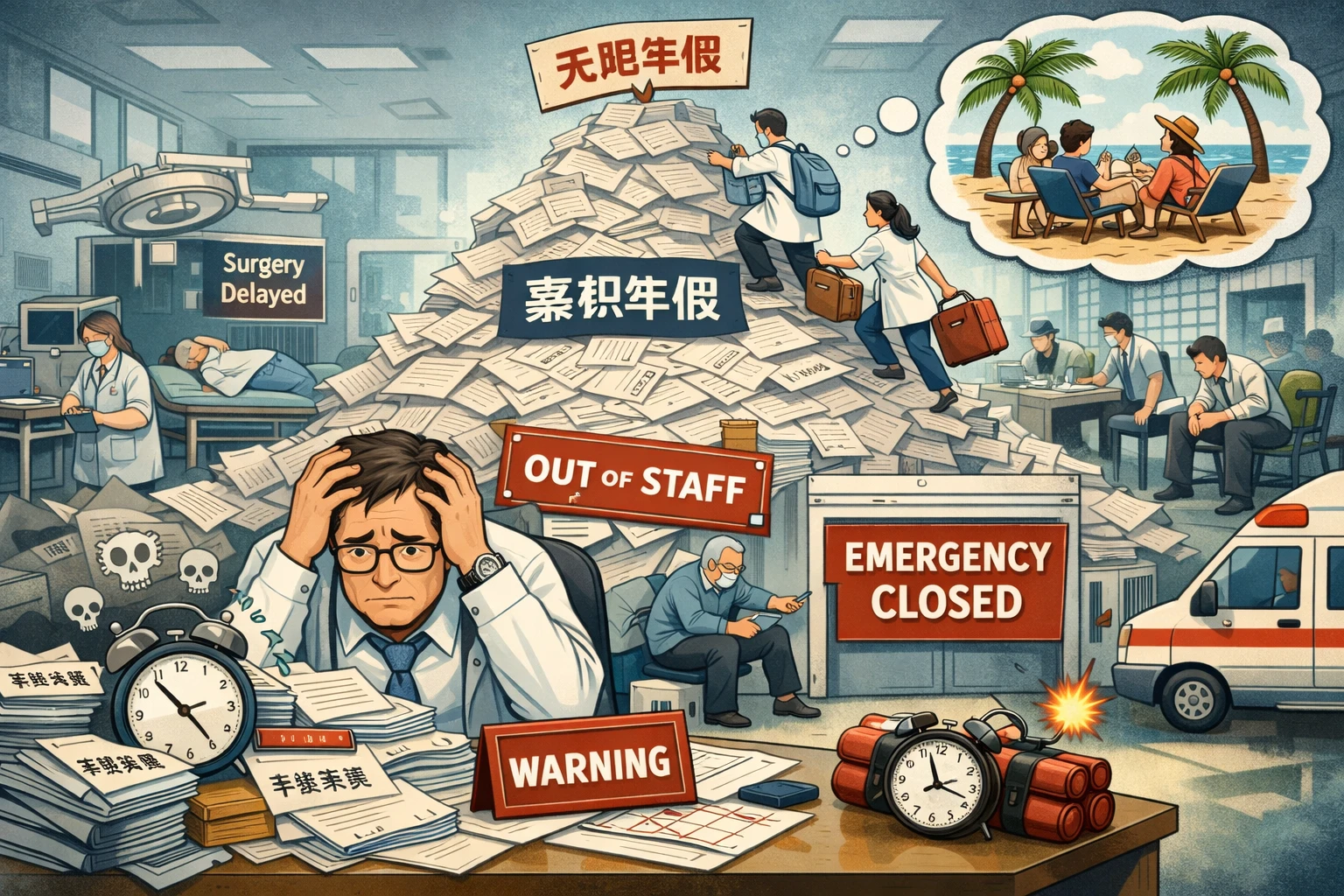 对医院等复杂组织而言，年假无限累积的风险更突出