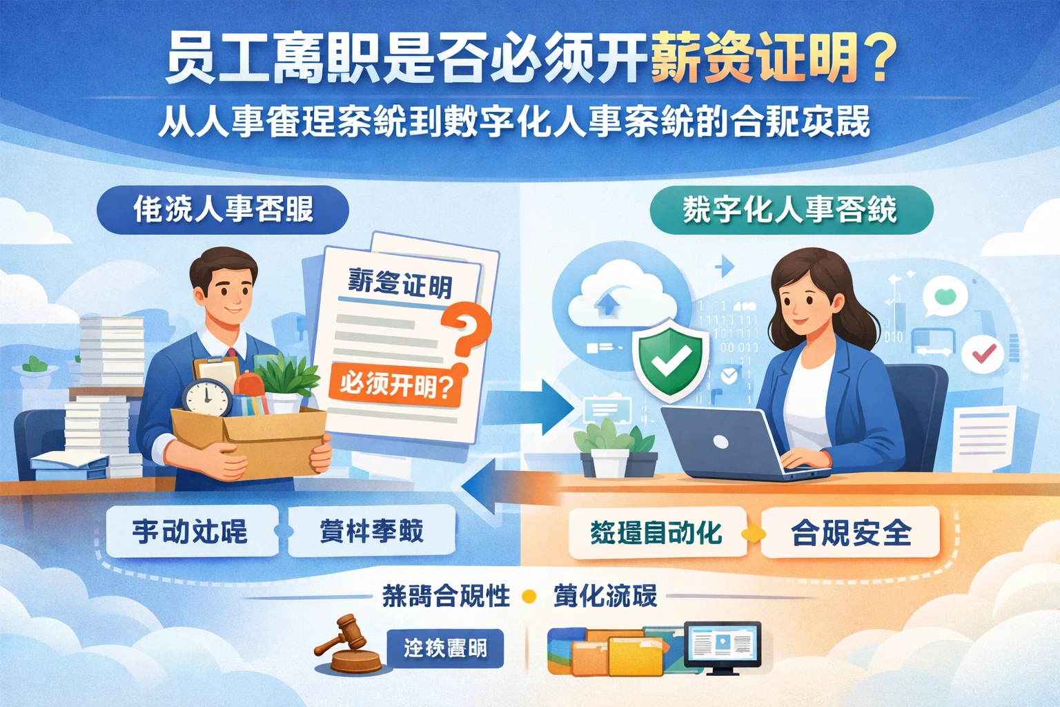 员工离职是否必须开薪资证明？从人事管理系统到数字化人事系统的合规实践