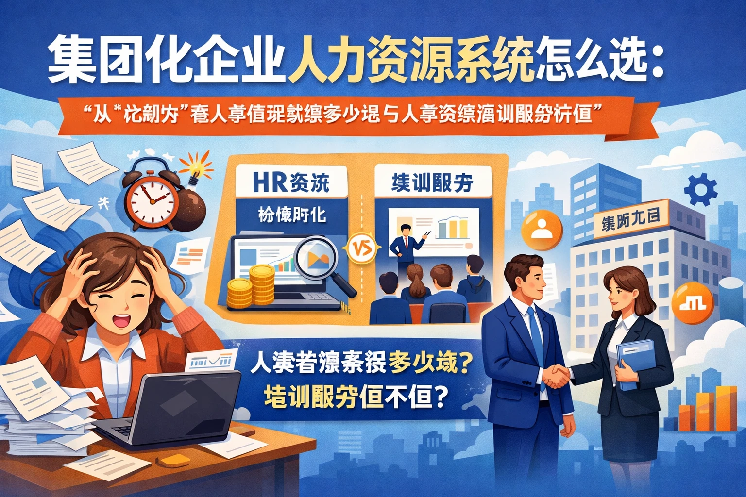 集团化企业人力资源系统怎么选：从“忙到炸”看人事管理系统多少钱与人事系统培训服务价值
