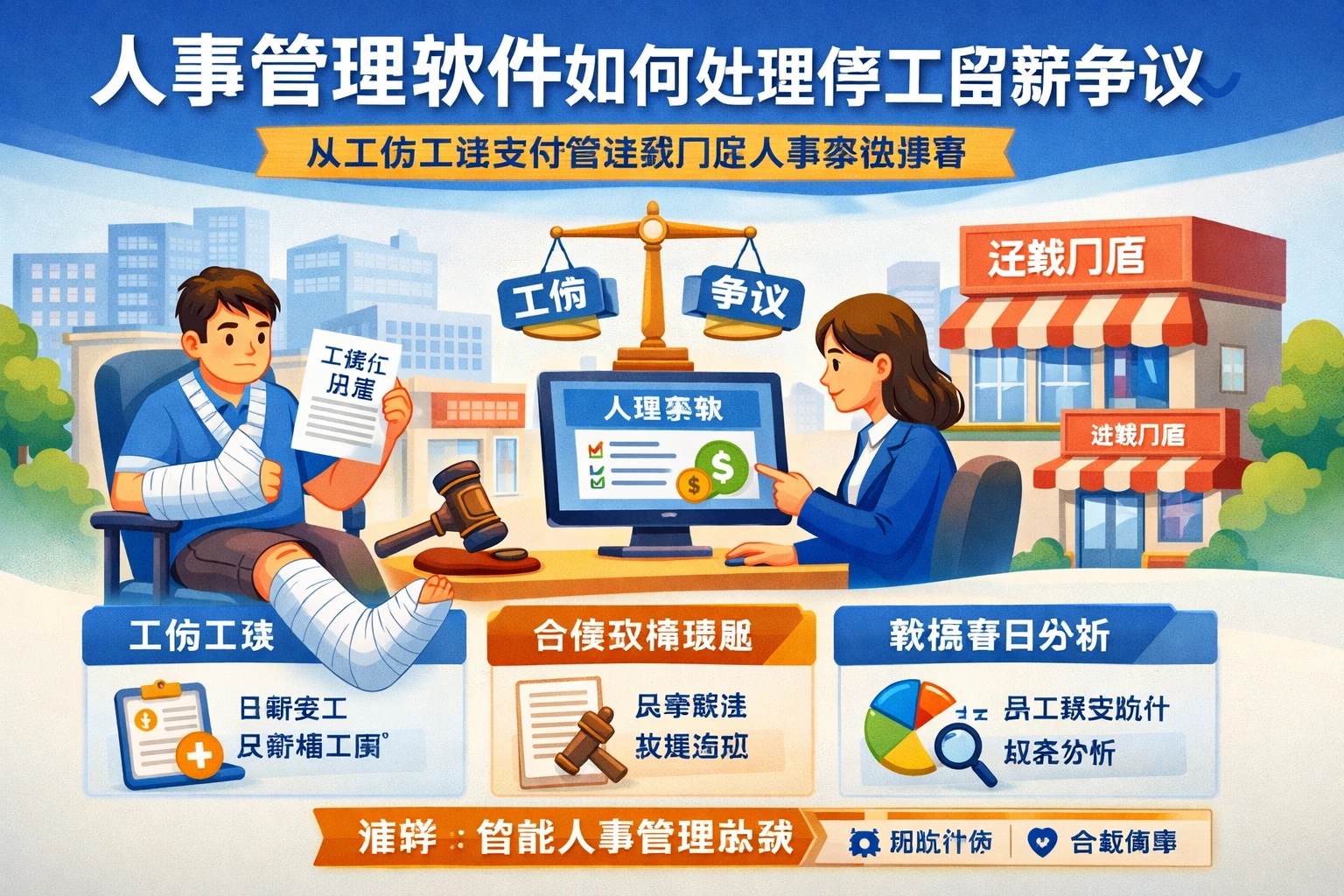 人事管理软件如何处理停工留薪争议:从工伤工资支付看连锁门店人事系统推荐