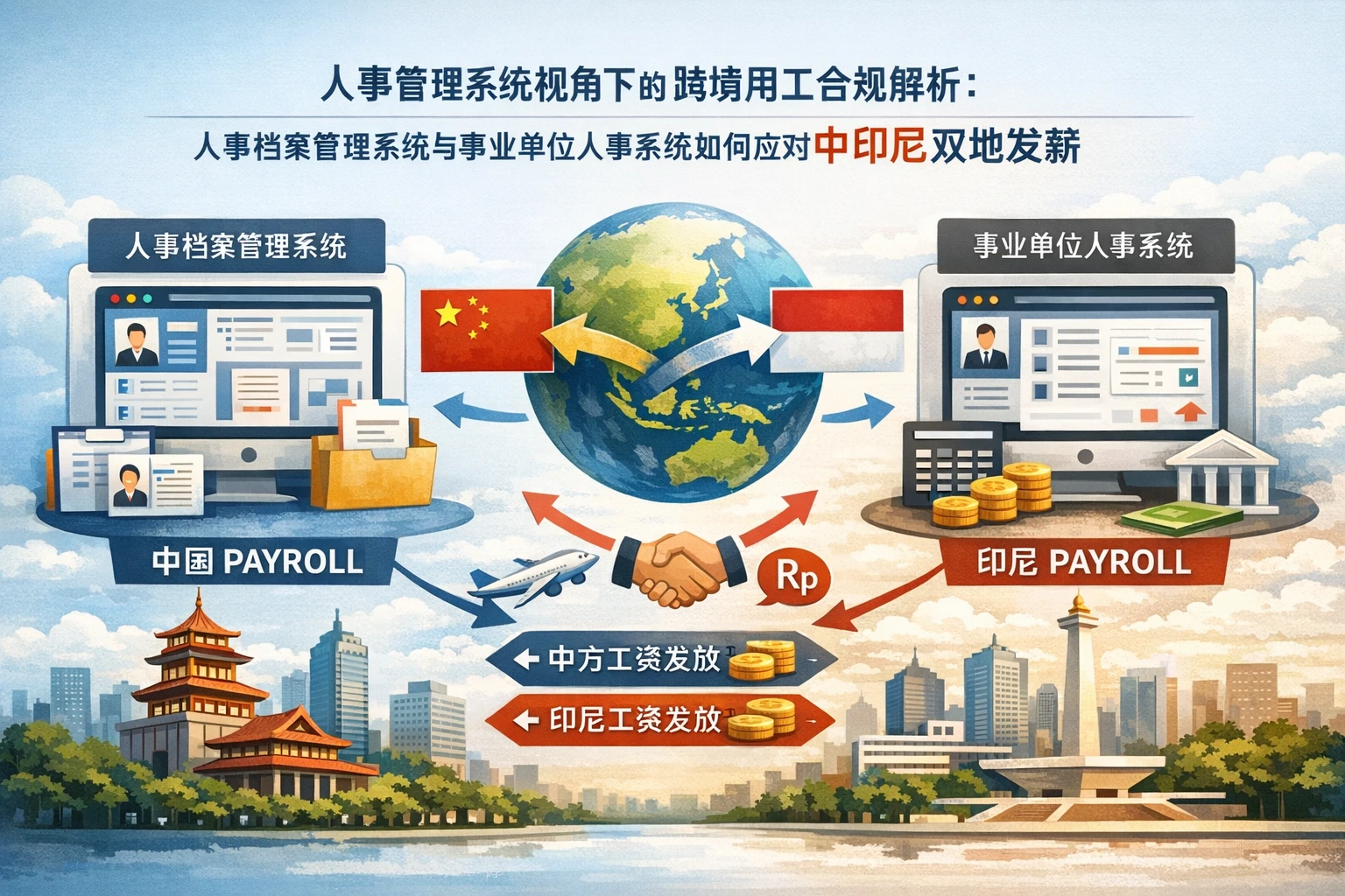人事管理系统视角下的跨境用工合规解析：人事档案管理系统与事业单位人事系统如何应对中印尼双地发薪