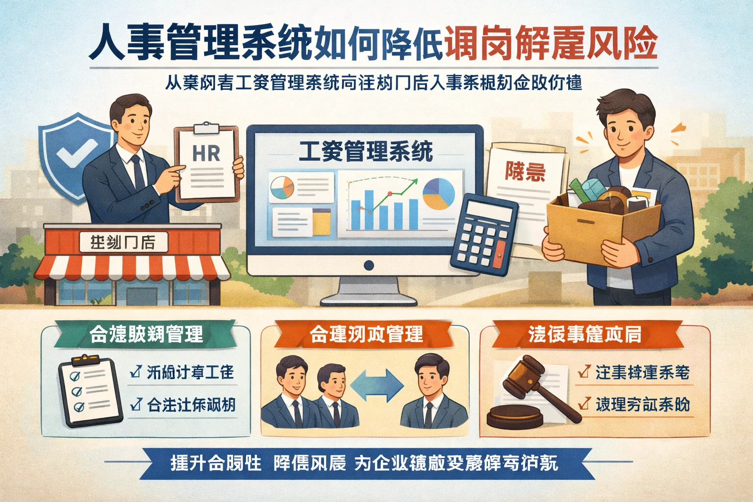 人事管理系统如何降低调岗解雇风险：从案例看工资管理系统与连锁门店人事系统的合规价值