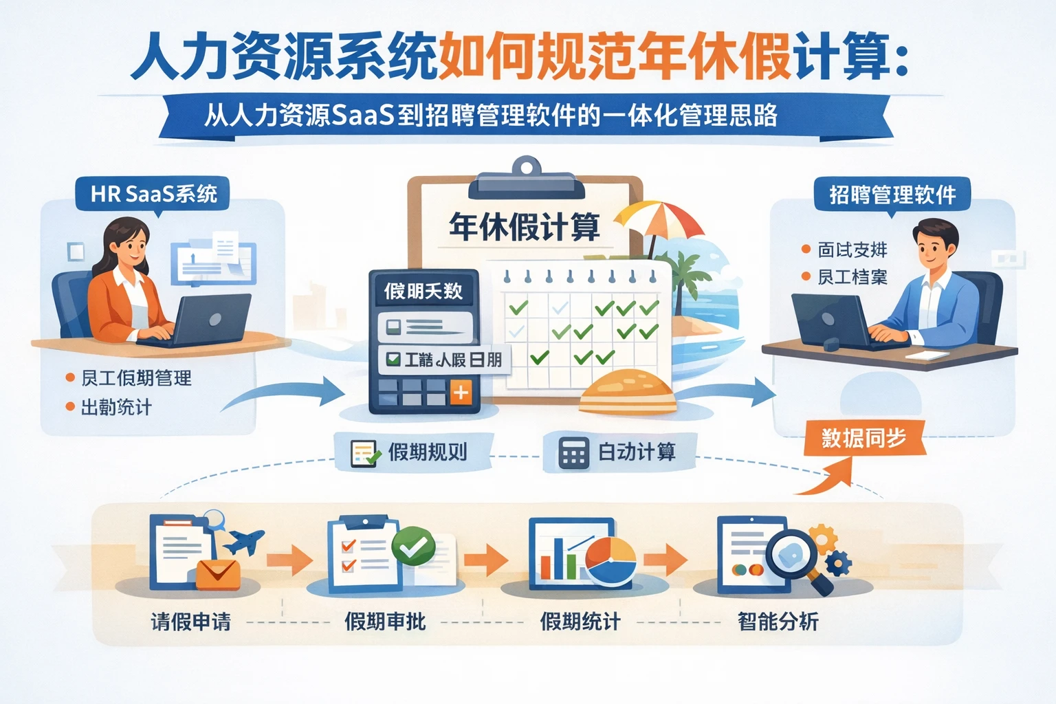人力资源系统如何规范年休假计算：从人力资源SaaS到招聘管理软件的一体化管理思路