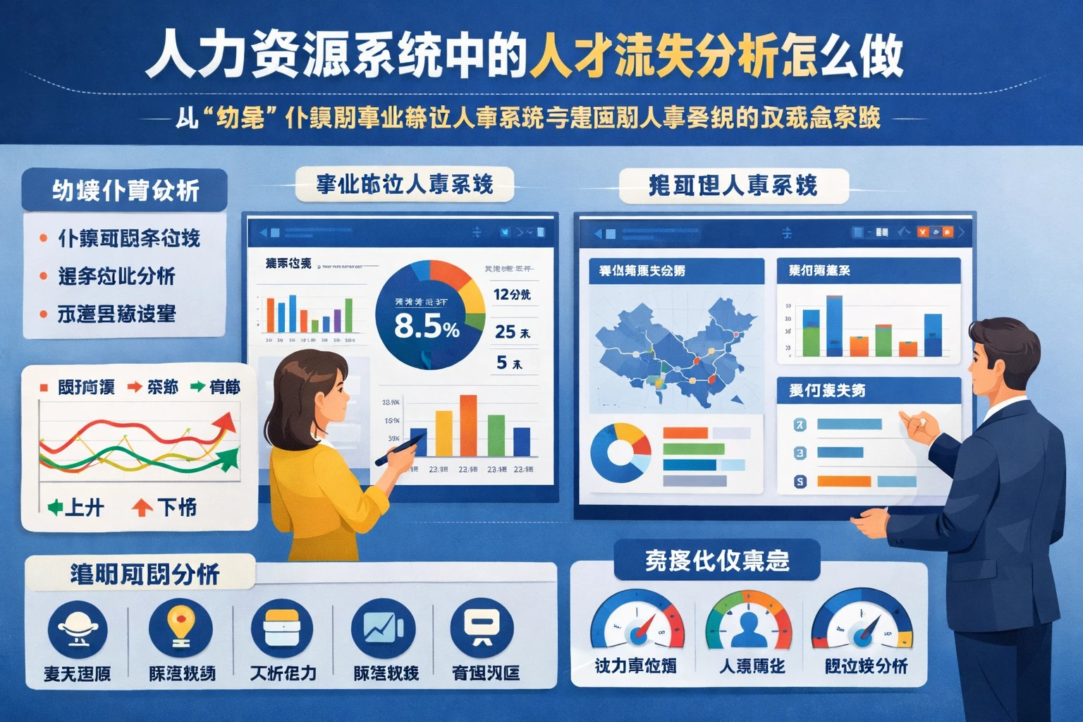 人力资源系统中的人才流失分析怎么做：从“均线”计算到事业单位人事系统与集团型人事系统的仪表盘实操