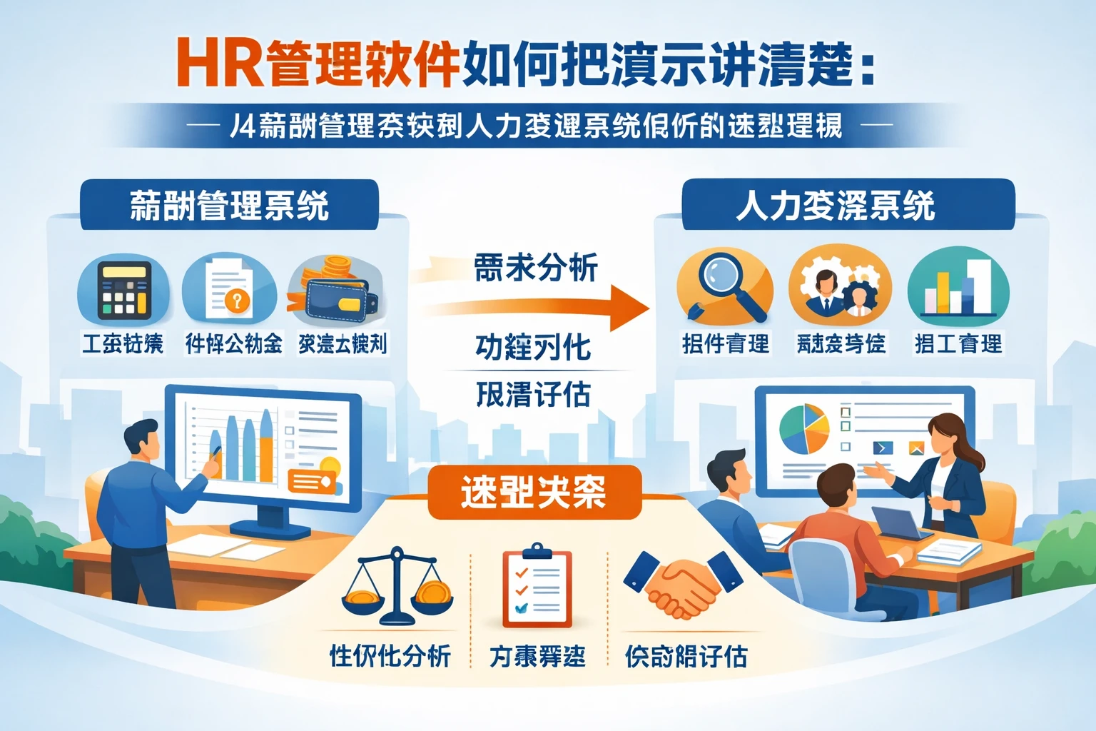 HR管理软件如何把演示讲清楚：从薪酬管理系统到人力资源系统报价的选型逻辑