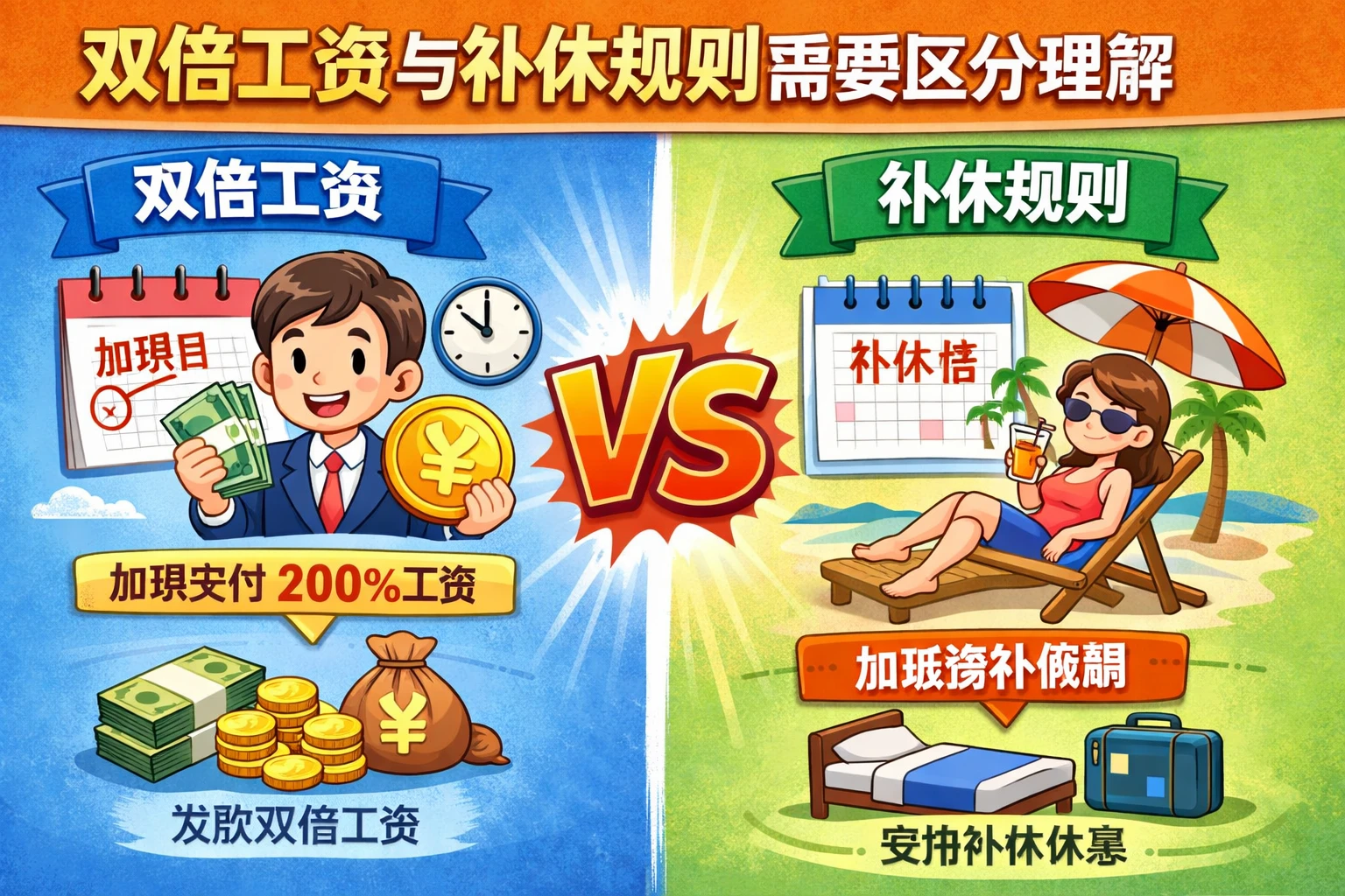 双倍工资与补休规则需要区分理解