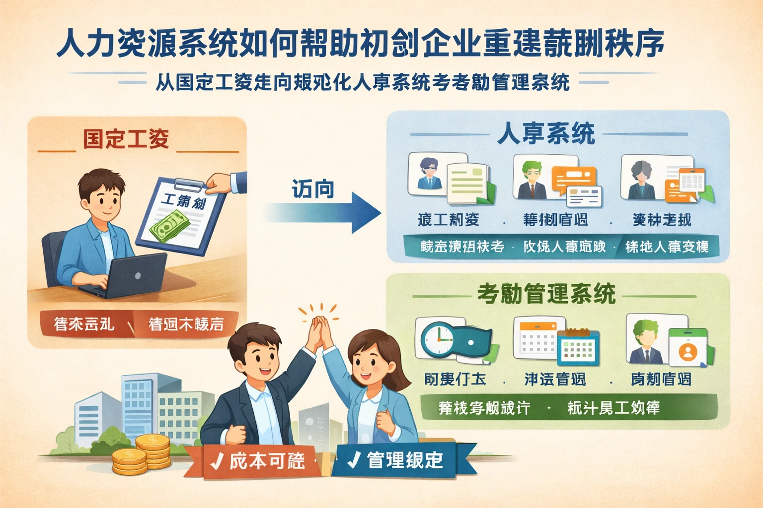 人力资源系统如何帮助初创企业重建薪酬秩序：从固定工资走向规范化人事系统与考勤管理系统