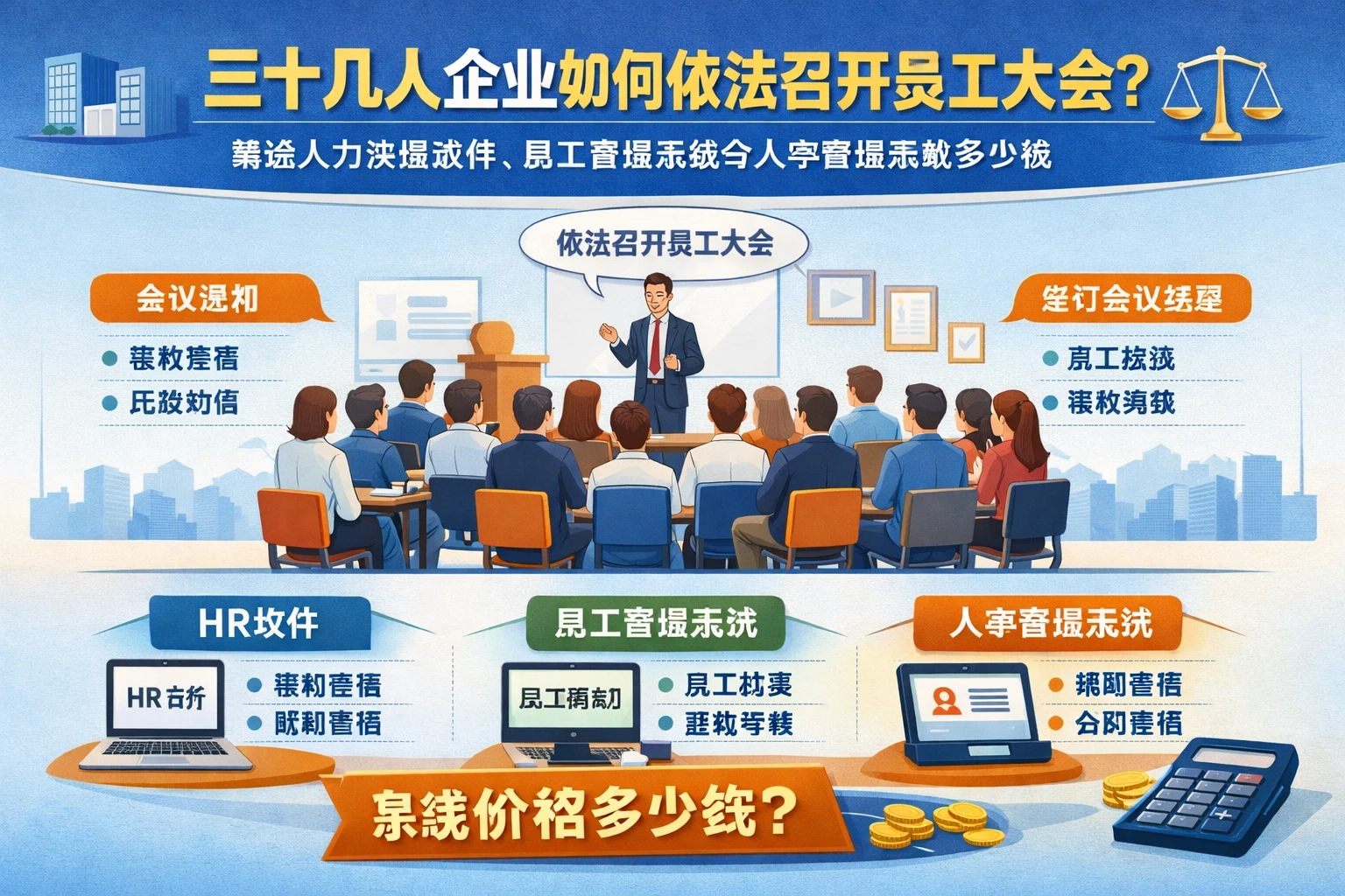 三十几人企业如何依法召开员工大会？兼谈人力资源软件、员工管理系统与人事管理系统多少钱