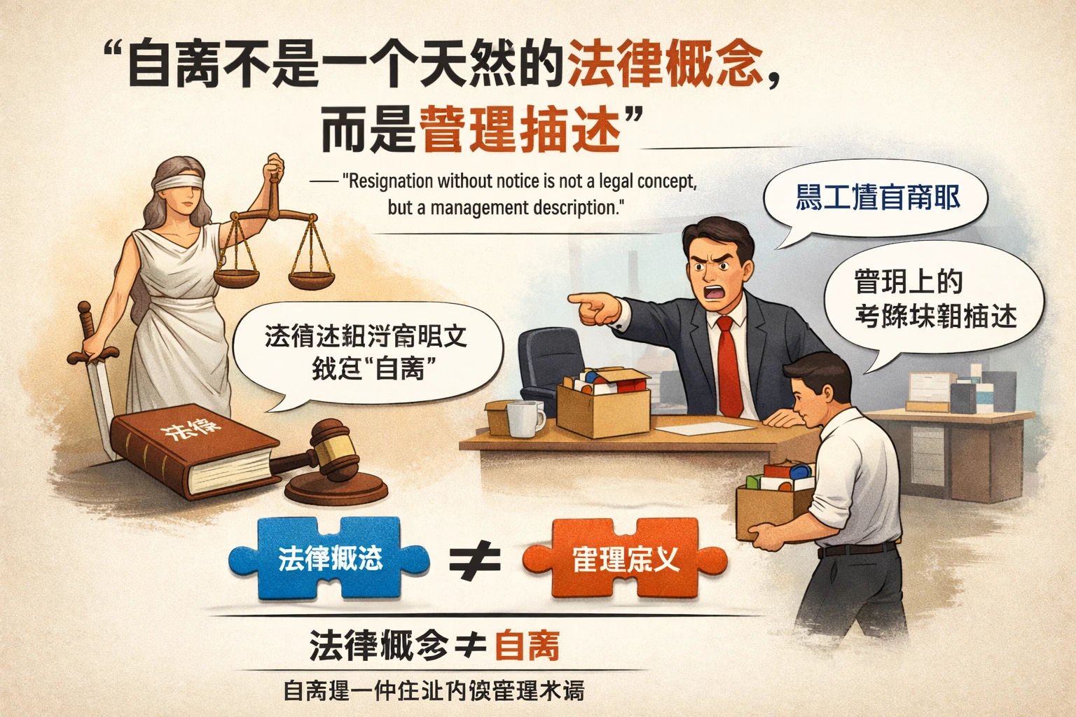 自离不是一个天然的法律概念,而是管理描述