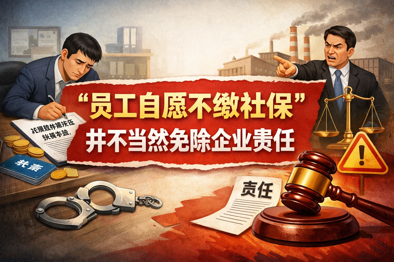 “员工自愿不缴社保”并不当然免除企业责任
