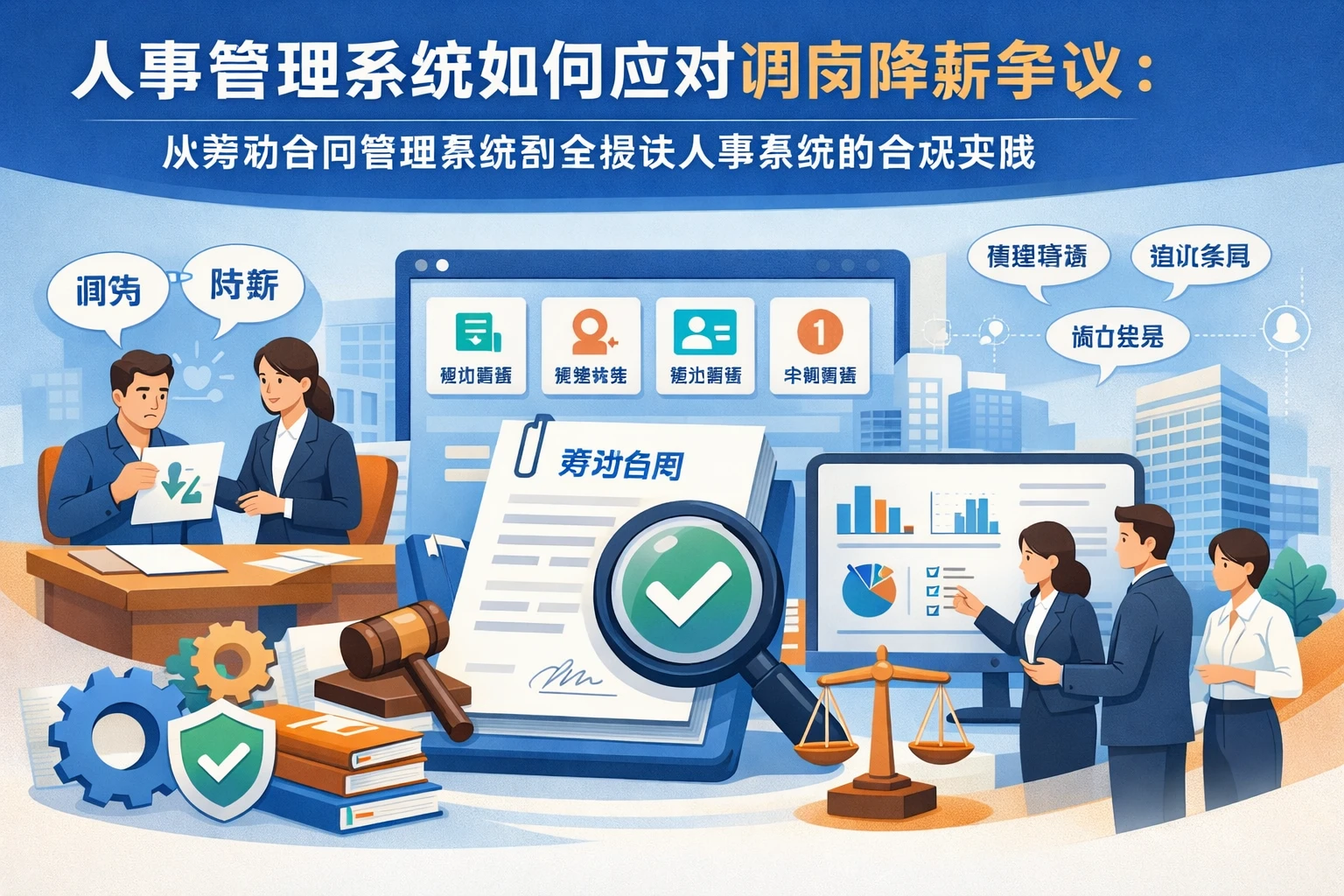 人事管理系统如何应对调岗降薪争议：从劳动合同管理系统到全模块人事系统的合规实践