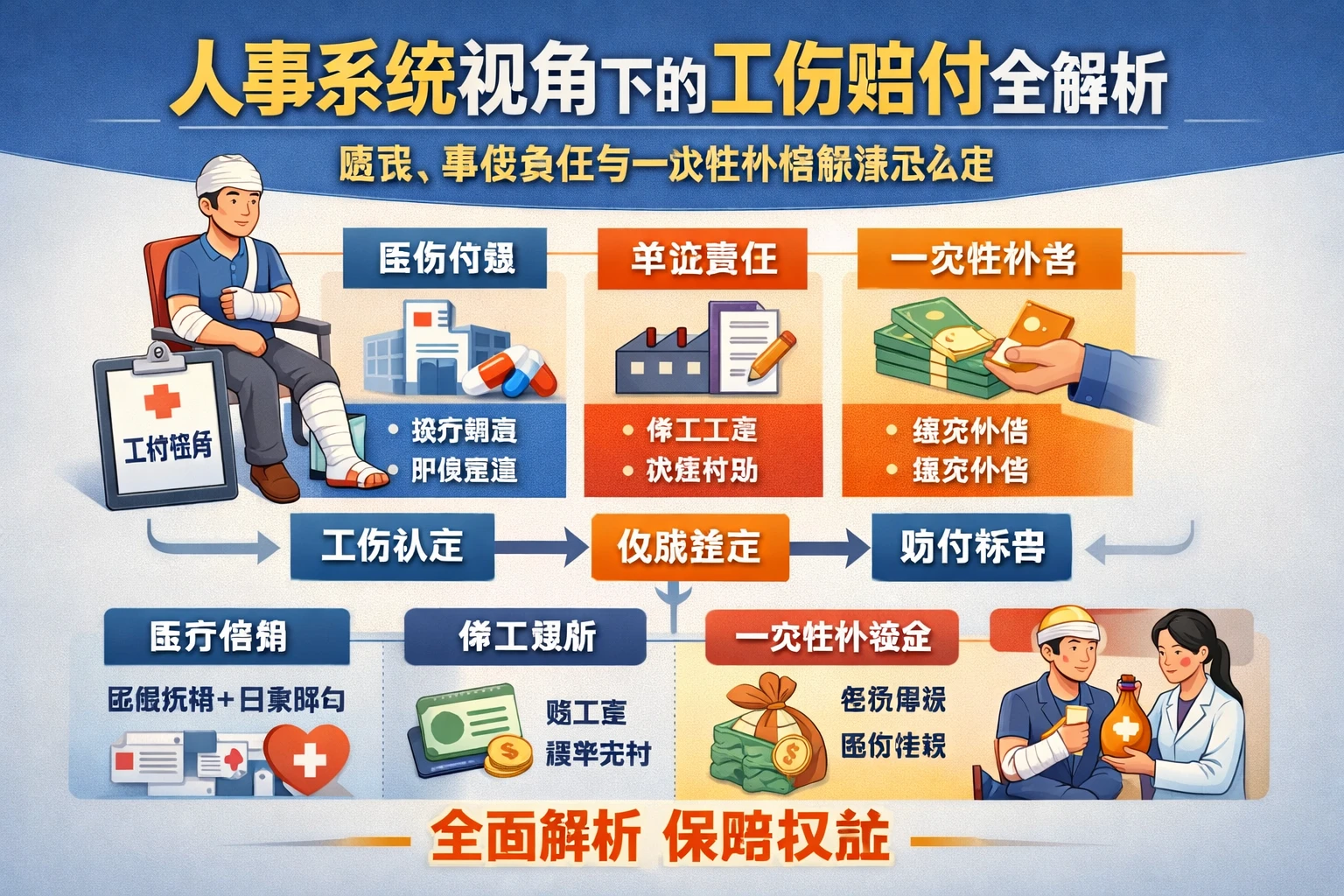 人事系统视角下的工伤赔付全解析：医保、单位责任与一次性补偿标准怎么定