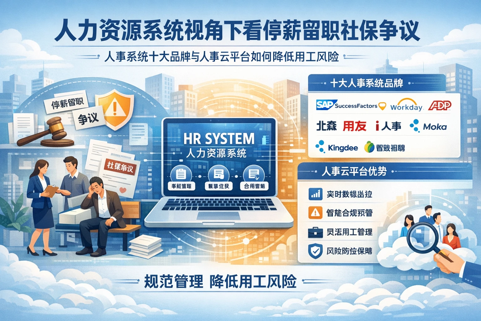 人力资源系统视角下看停薪留职社保争议：人事系统十大品牌与人事云平台如何降低用工风险