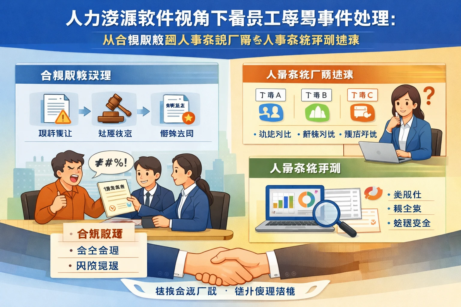 人力资源软件视角下看员工辱骂事件处理：从合规解除到人事系统厂商与人事系统评测选择