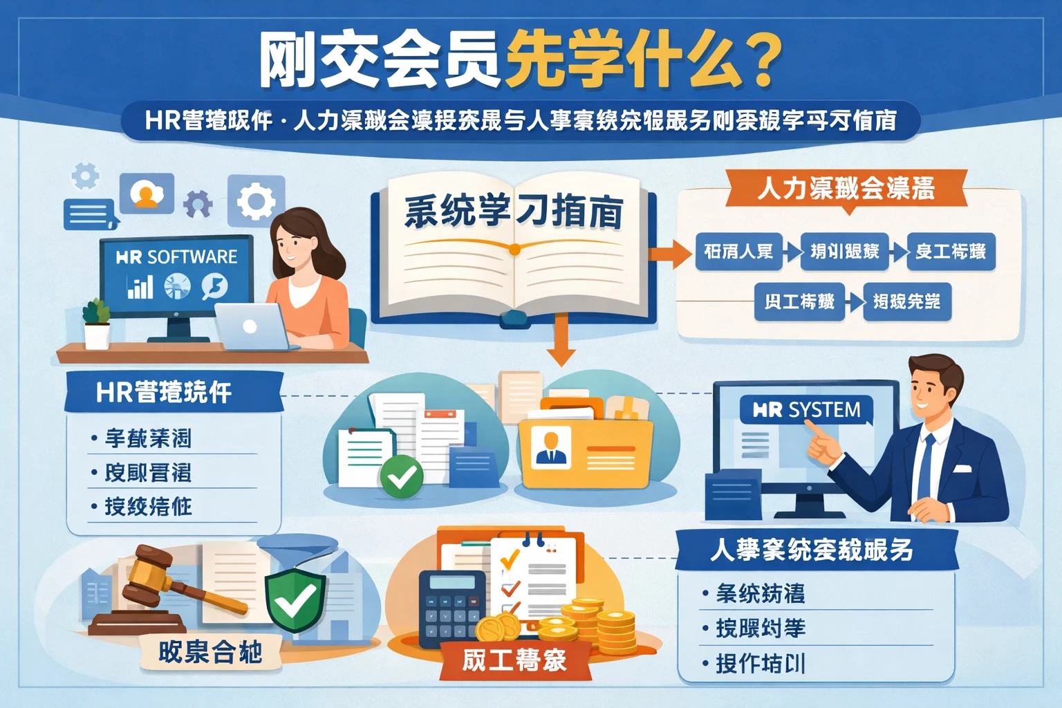 刚交会员先学什么？围绕HR管理软件、人力资源全流程系统与人事系统实施服务的系统学习指南