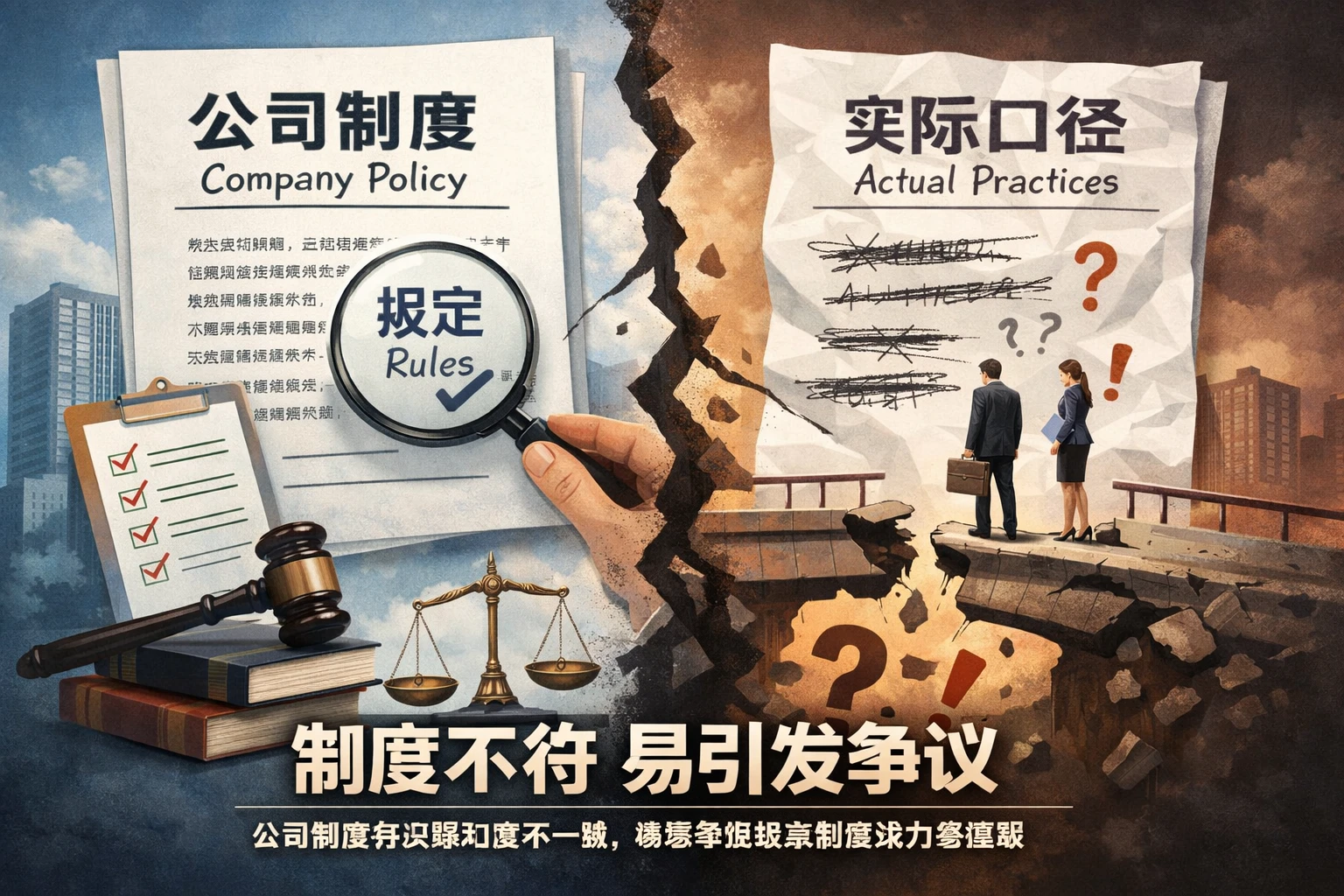 公司制度与实际口径不一致,容易导致规章制度效力受质疑