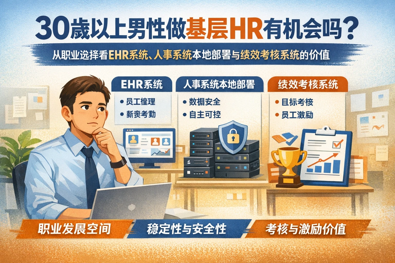 30岁以上男性做基层HR有机会吗？从职业选择看ehr系统、人事系统本地部署与绩效考核系统的价值