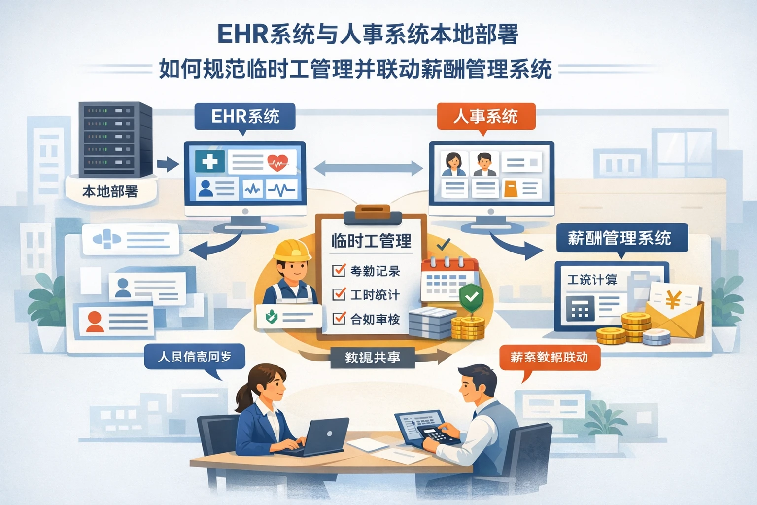 ehr系统与人事系统本地部署如何规范临时工管理并联动薪酬管理系统