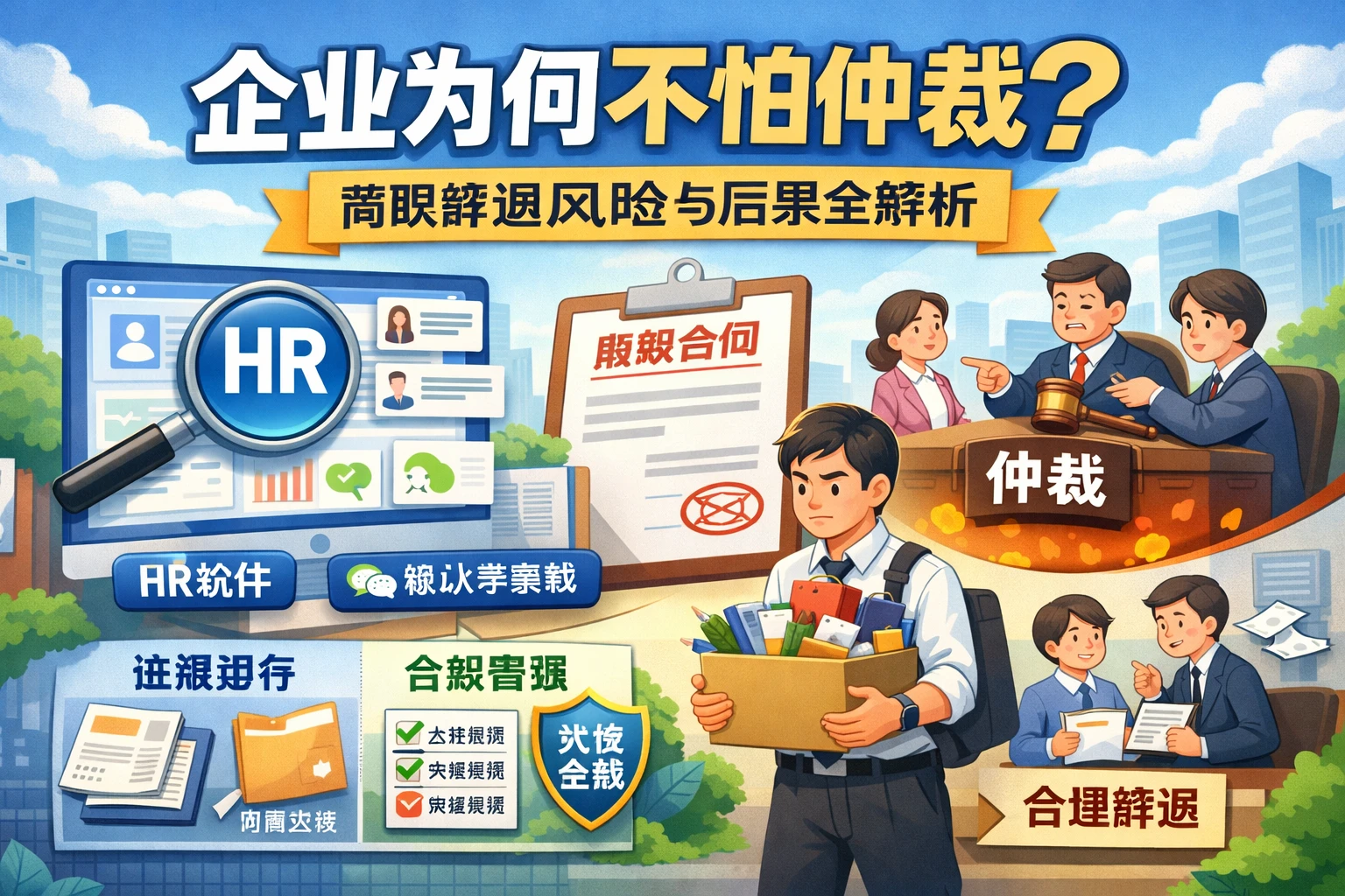 人力资源软件、微信人事系统与员工管理系统视角下，企业为何不怕仲裁？离职辞退风险与后果全解析