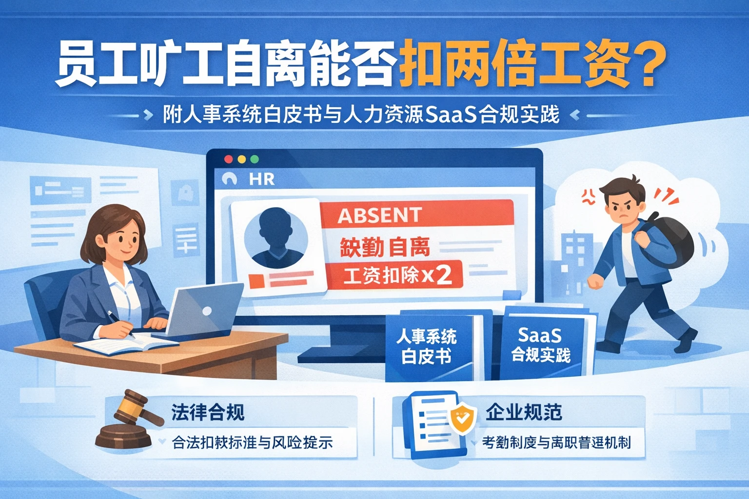 人力资源软件视角下，员工旷工自离能否扣两倍工资？附人事系统白皮书与人力资源SaaS合规实践