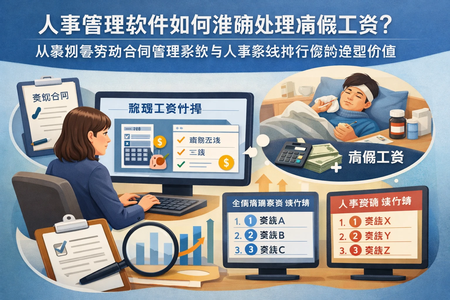 人事管理软件如何准确处理病假工资？从案例看劳动合同管理系统与人事系统排行榜的选型价值