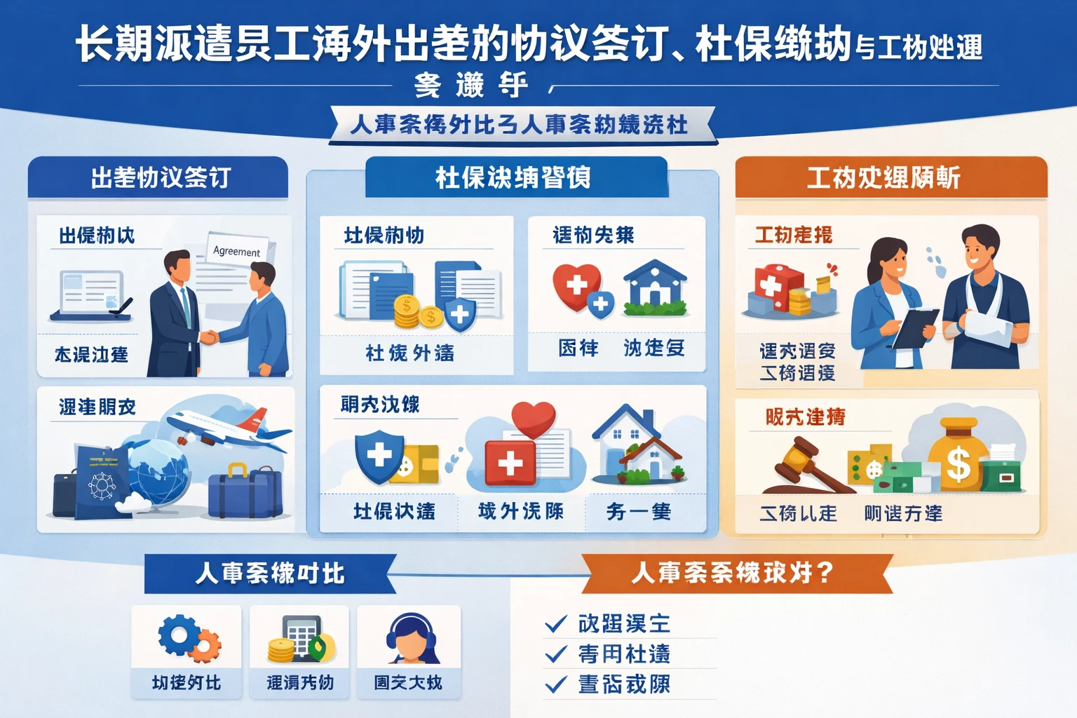 人事管理软件视角下，长期派遣员工海外出差的协议签订、社保缴纳与工伤处理全解析｜人事系统对比与人事系统哪家好