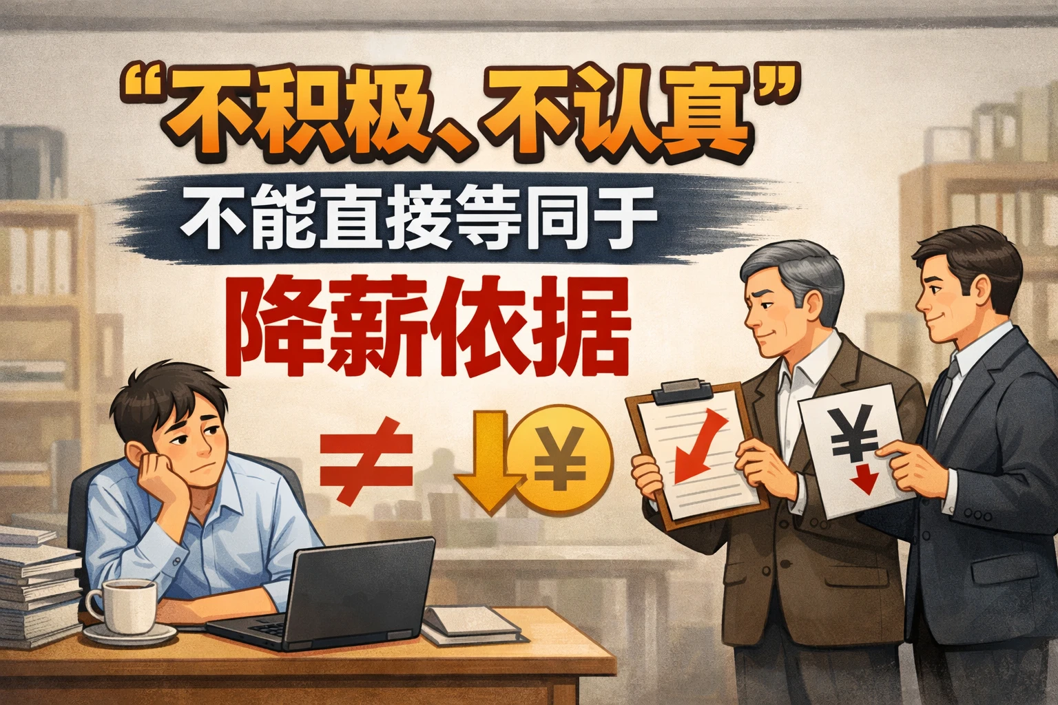 “不积极、不认真”不能直接等同于降薪依据