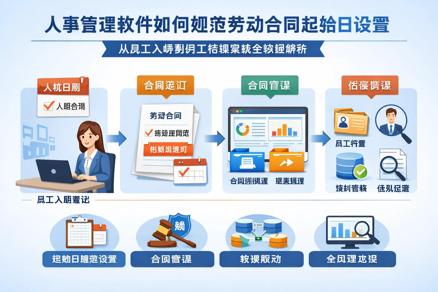 人事管理软件如何规范劳动合同起始日设置:从员工入职到员工档案系统全流程解析