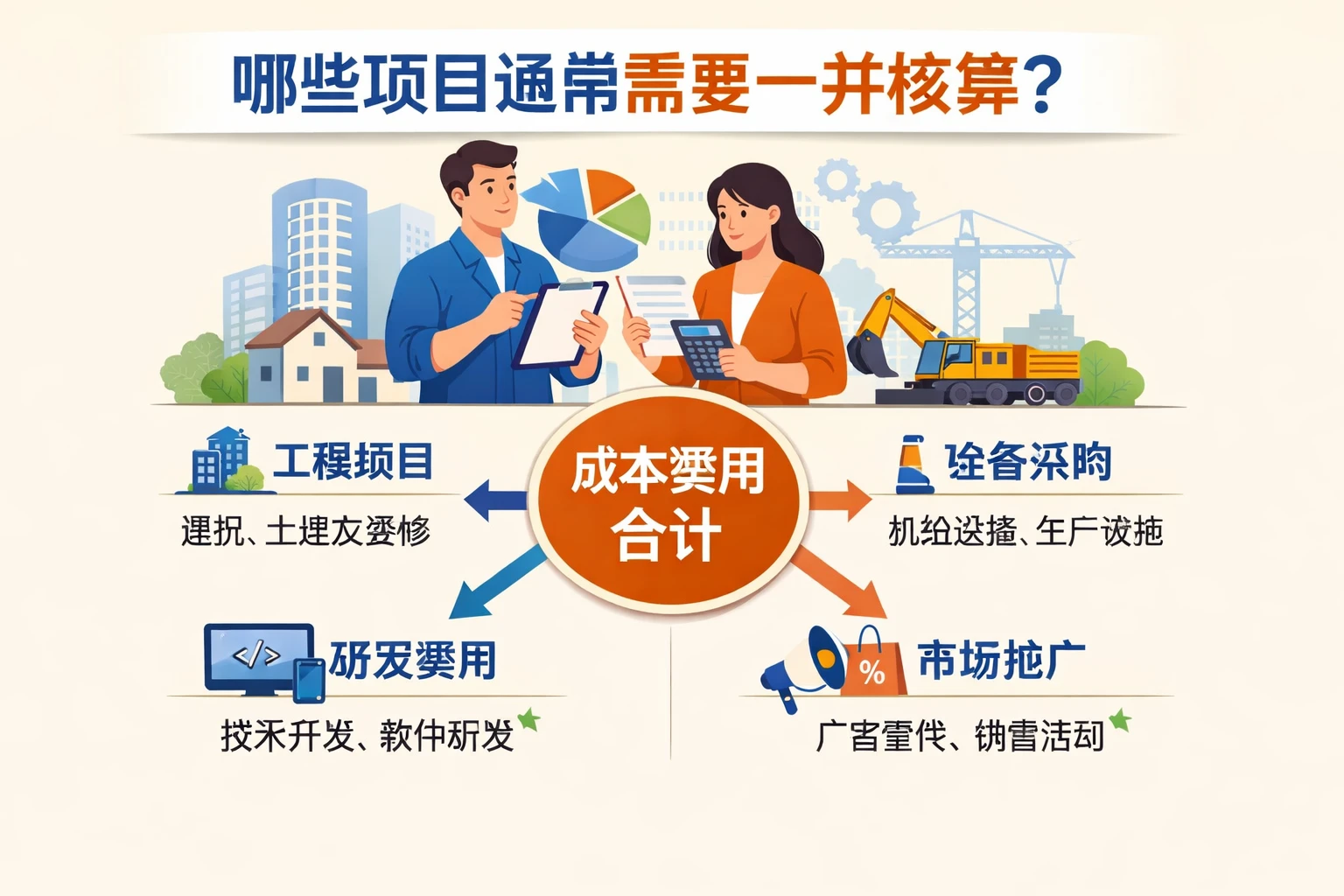 哪些项目通常需要一并核算