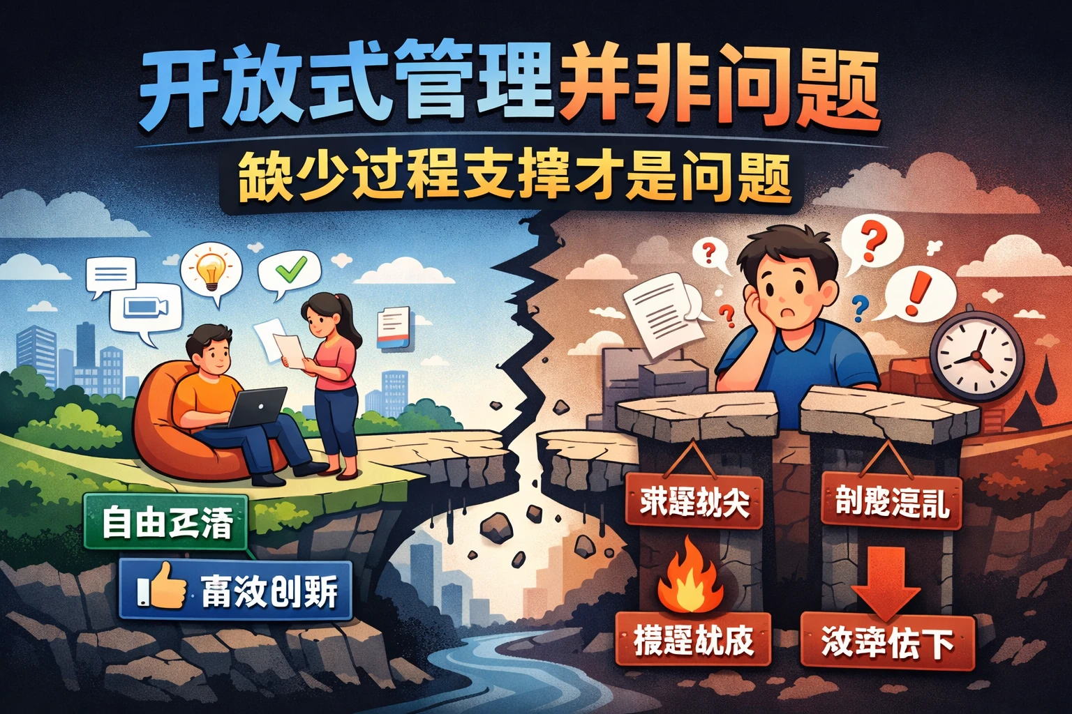 开放式管理并非问题，缺少过程支撑才是问题